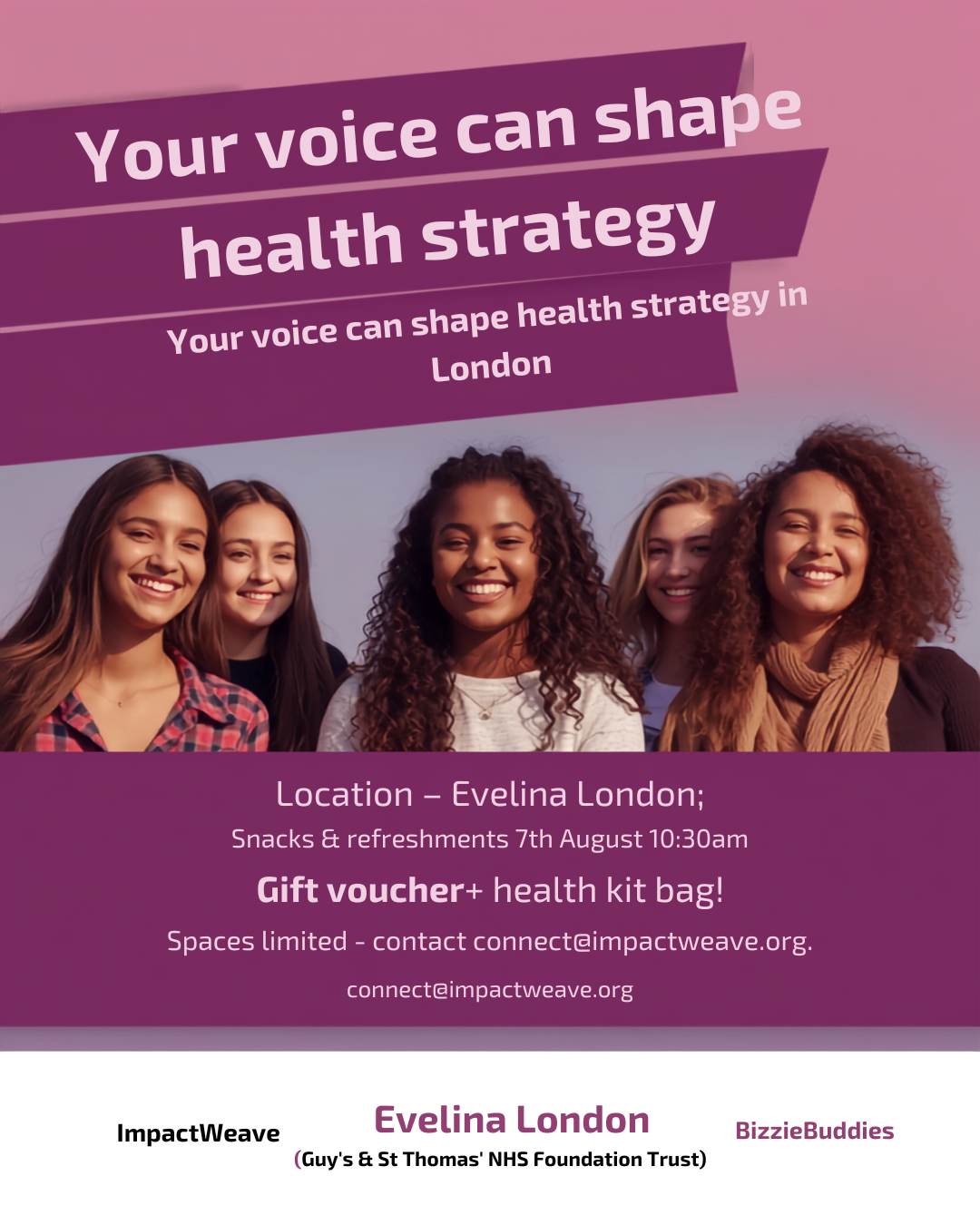 Your voice can shape health strategy in London 💜