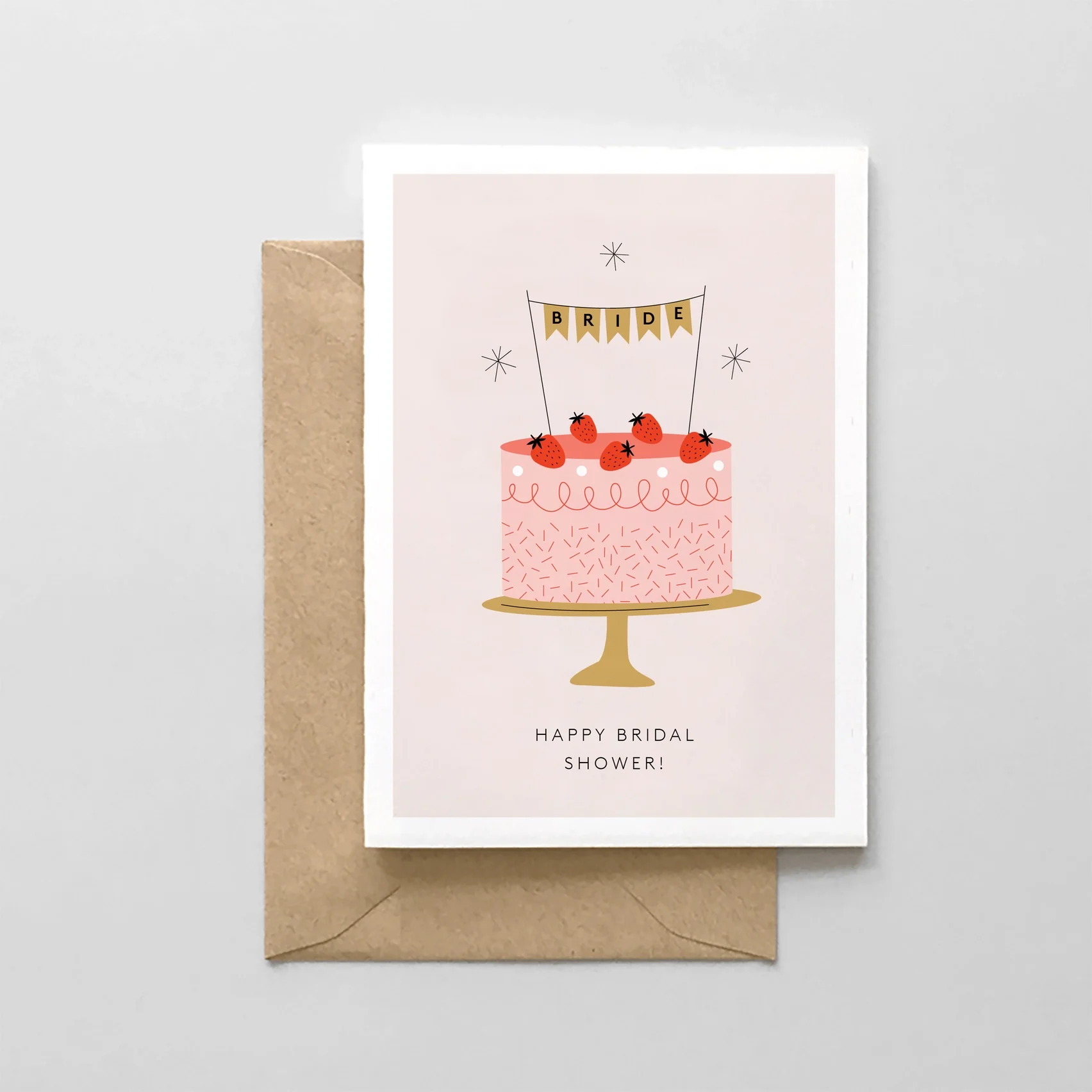 Happy Bridal Shower Cake Card