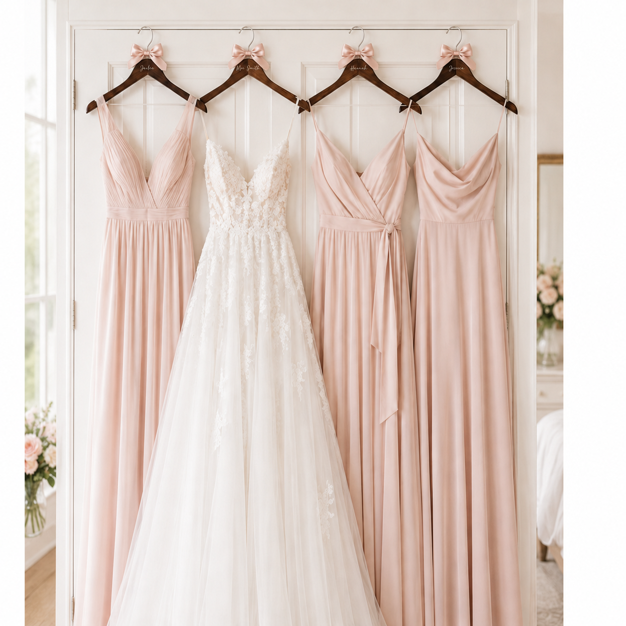 Personalized Wedding Day Hangers