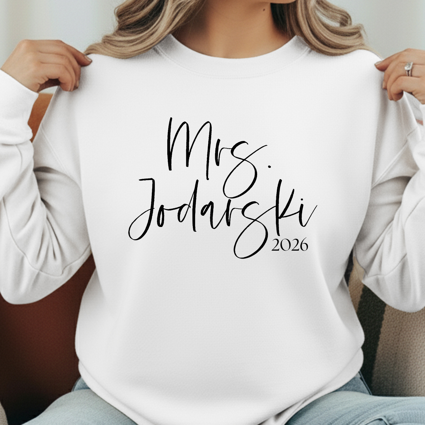 Custom Last Name & Wedding Year Crewneck