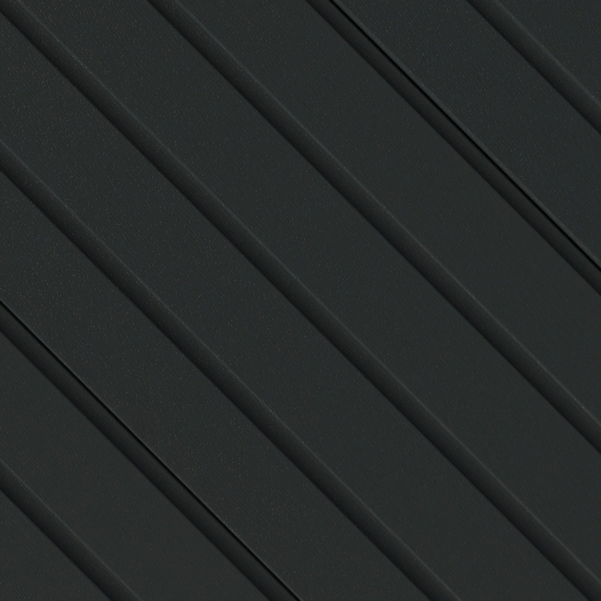 Dark metal roofing panels with raised seams and a textured surface.