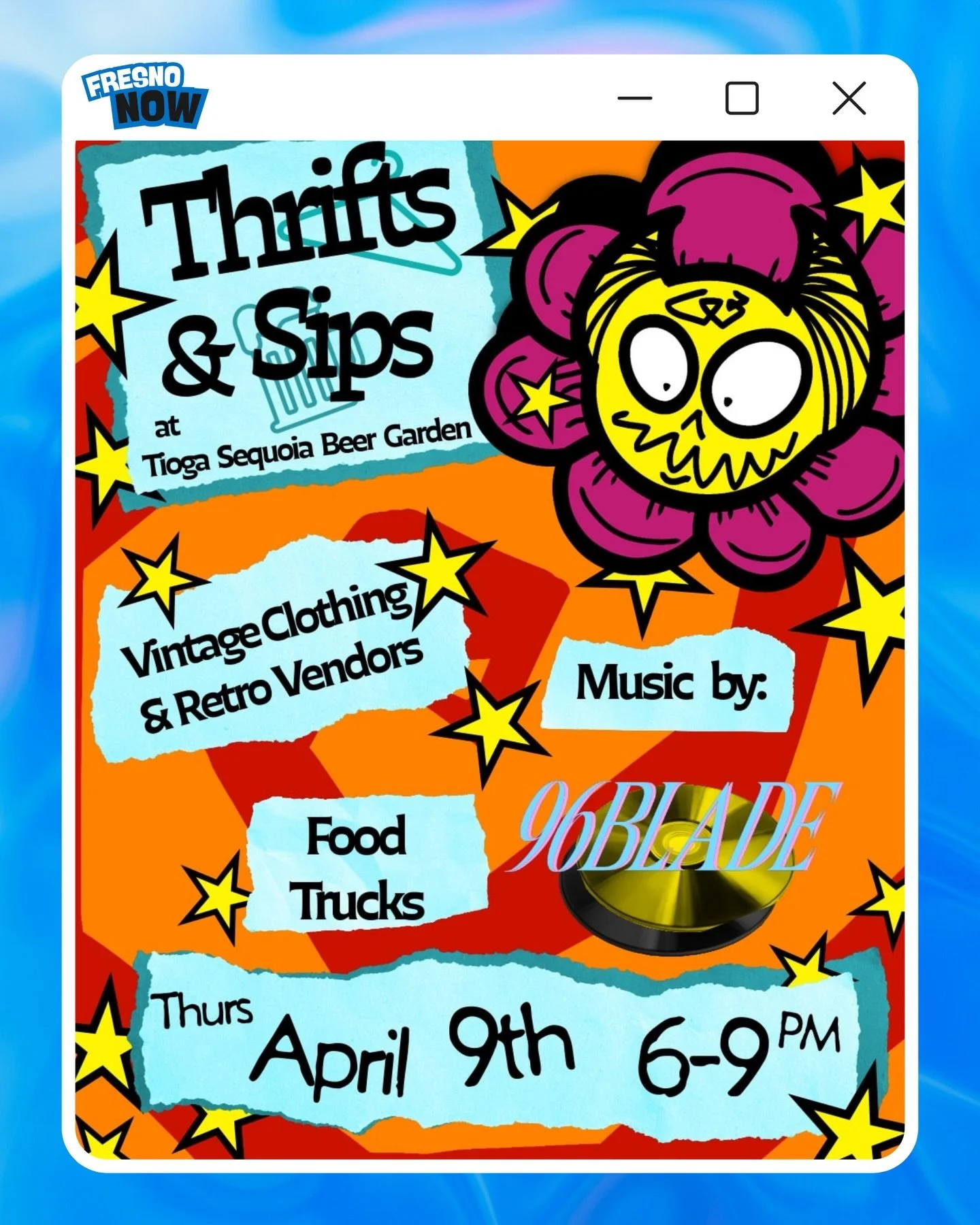 Yoo Fresno‼️Get ready to score some unique finds because Thrifts &amp; Sips is taking over the Tioga Sequoia Beer Garden‼️ 🍻👕

The Details
📍 Location: Tioga Sequoia Beer Garden | Downtown Fresno
 🗓️ Date: Thursday, April 9th
 ⏰ Time: 6 PM &ndash;