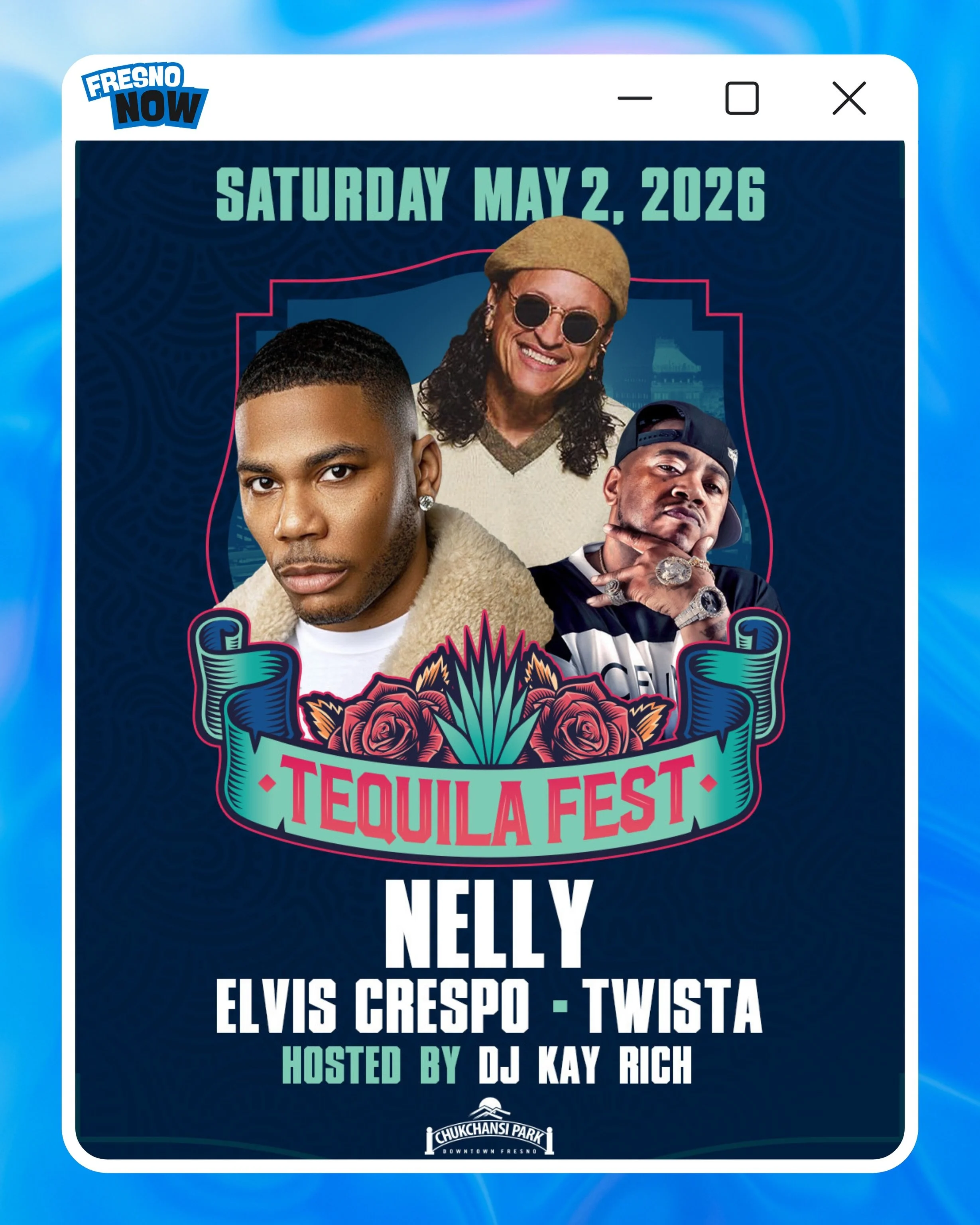 Yoo Fresno‼️It&rsquo;s about to be &ldquo;Hot in Herre&rdquo; this Saturday as the massive Tequila Fest takes over Chukchansi Park‼️🥃🔥

Don&rsquo;t miss an iconic night in Downtown Fresno headlined by the legend Nelly, featuring Twista and Elvis Cr