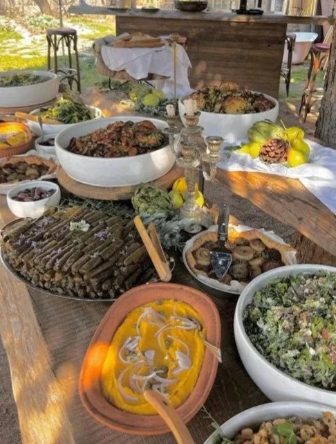 Vegan buffet for a gathering for all eco projects of The Peloponnese