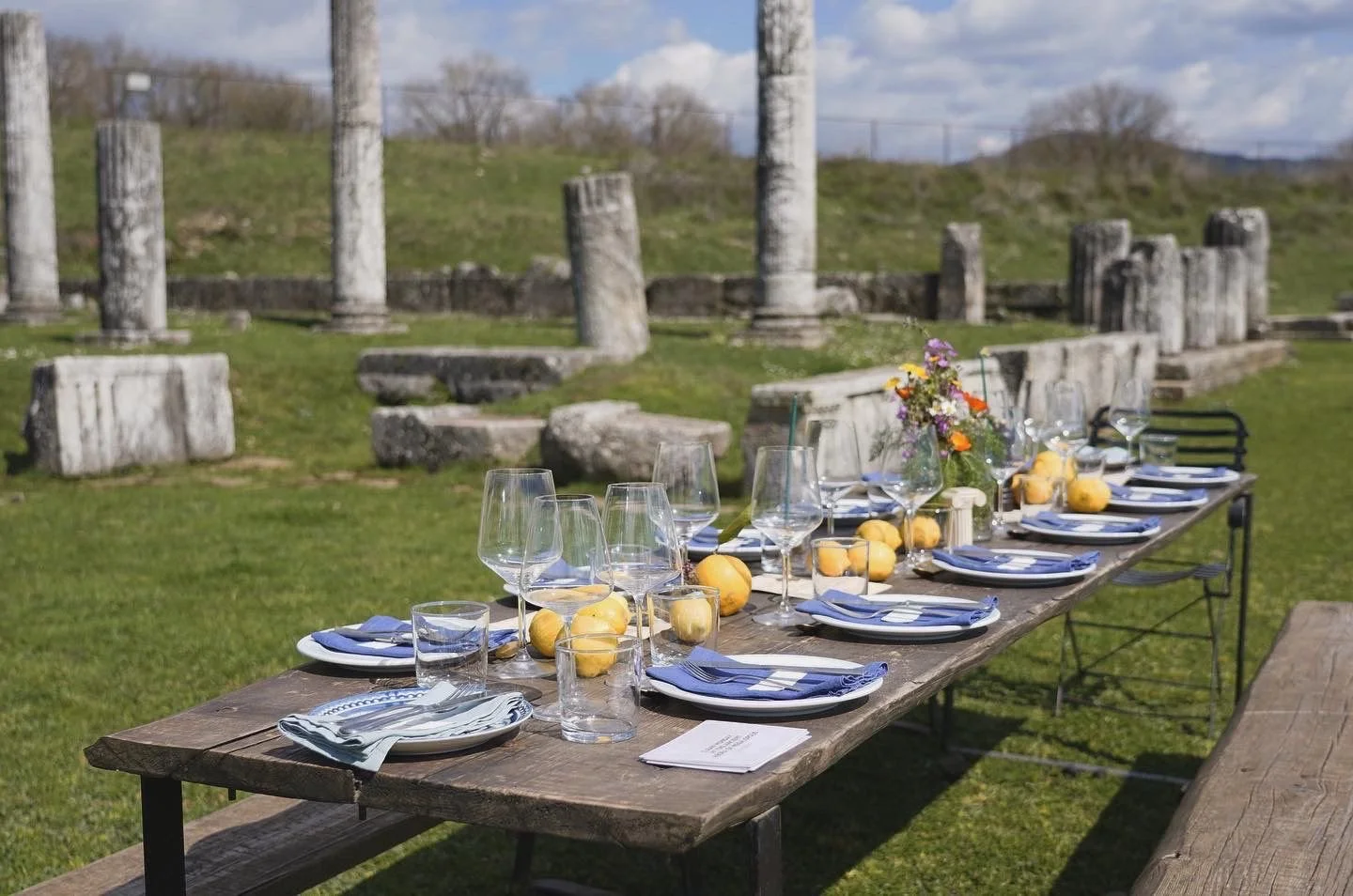 Lunch at the Ancient city of Megalopoli.