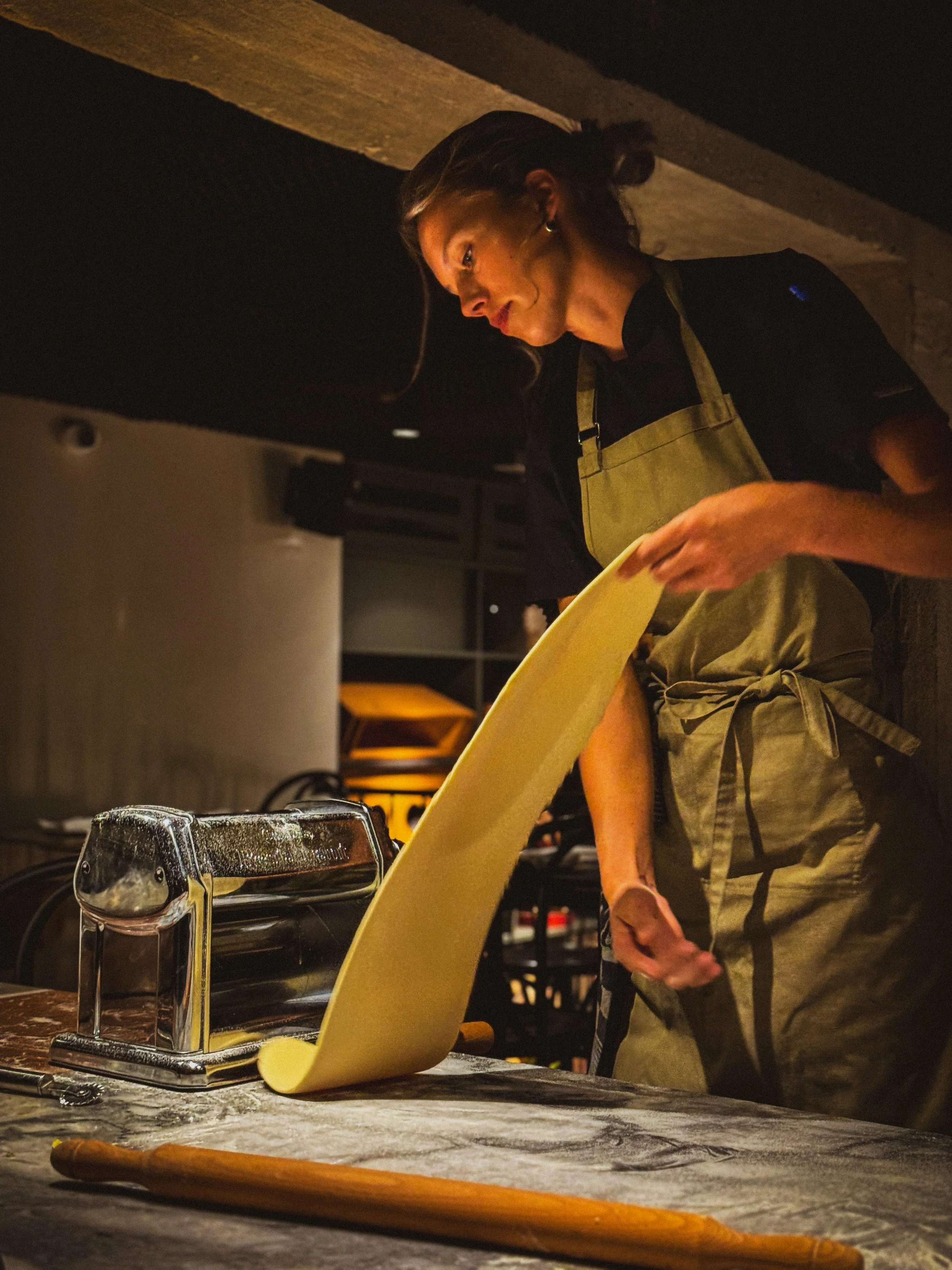 At Pharaoh Athens, preparing a traditional pie.