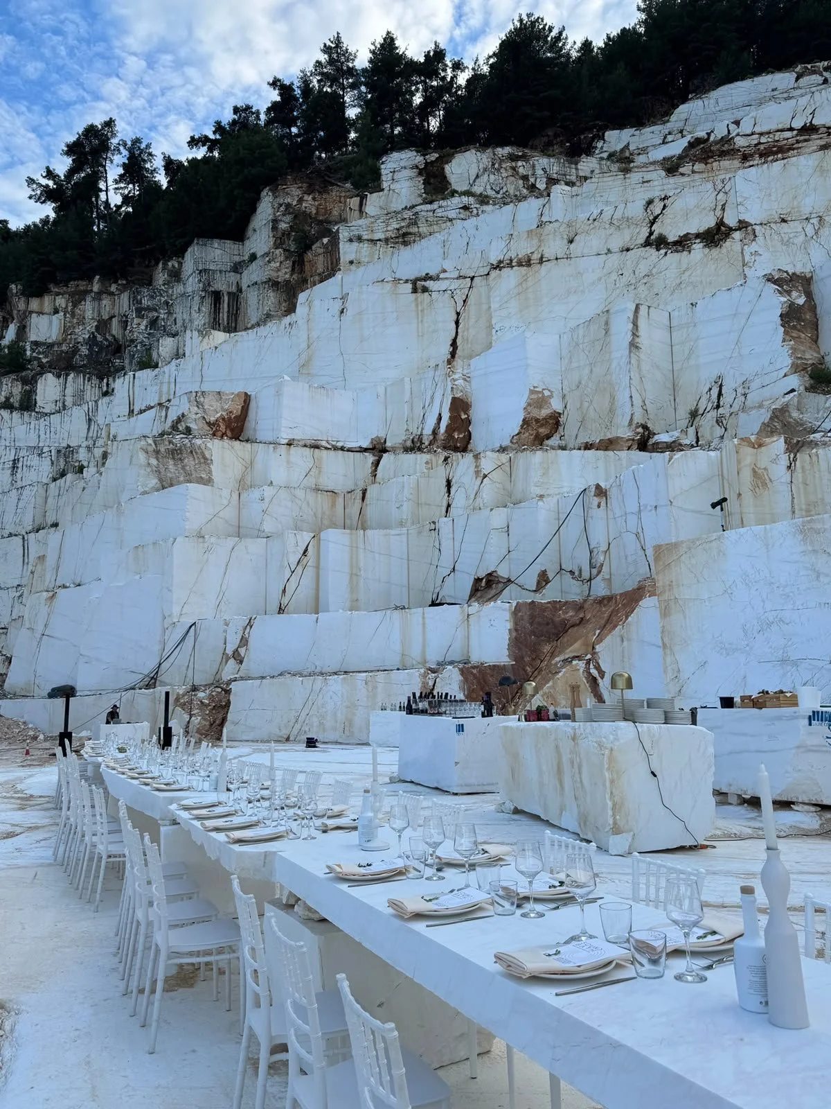 Dinner at the marble quarry of StoneGroup 