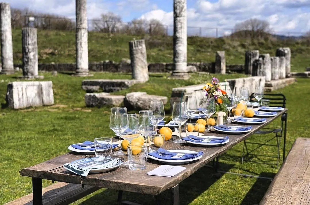 Lunch at the Ancient city of Megalopoli.