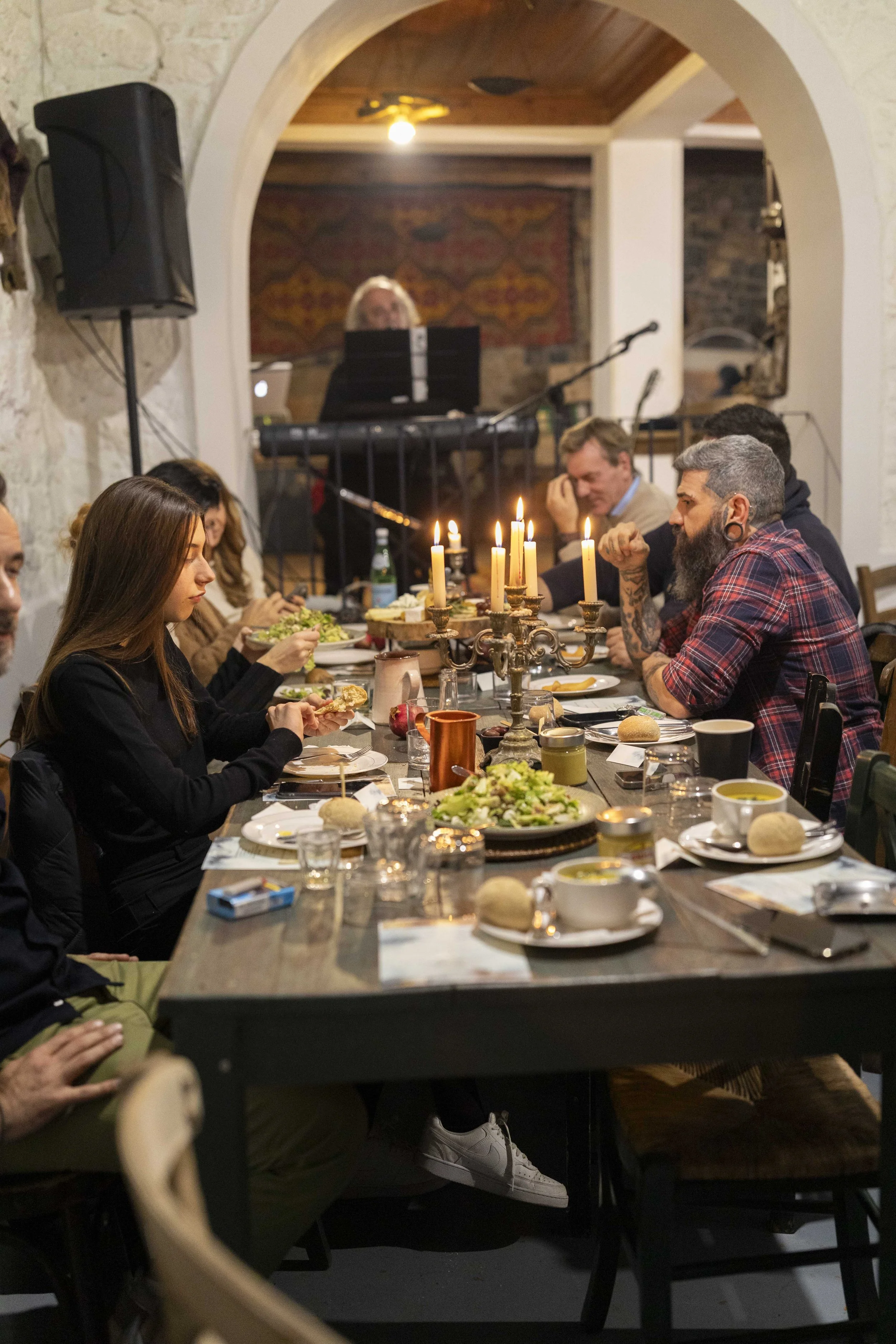 Pre-wedding dinner at Stemnitsa, traditional village in Arcadia.
