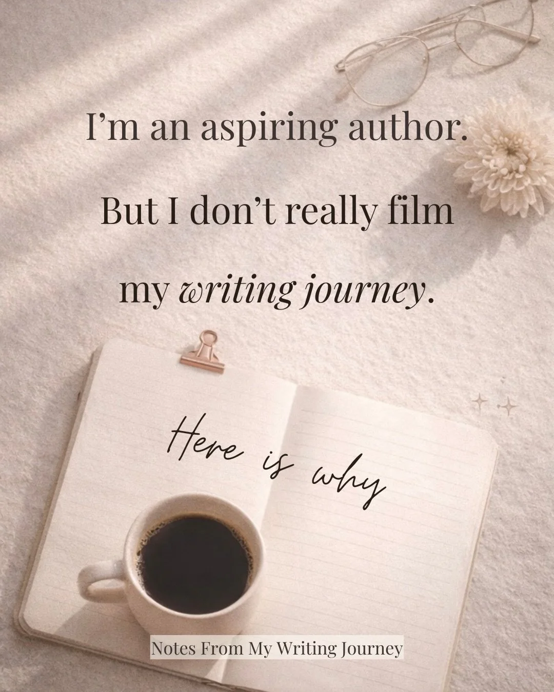 -
I used to feel like I was doing something wrong because I didn&rsquo;t have those cozy &ldquo;writing my nove!&rdquo; videos. But when I&rsquo;m actually writing, I disappear into it. The phone doesn&rsquo;t exist.

And honestly... maybe that can b
