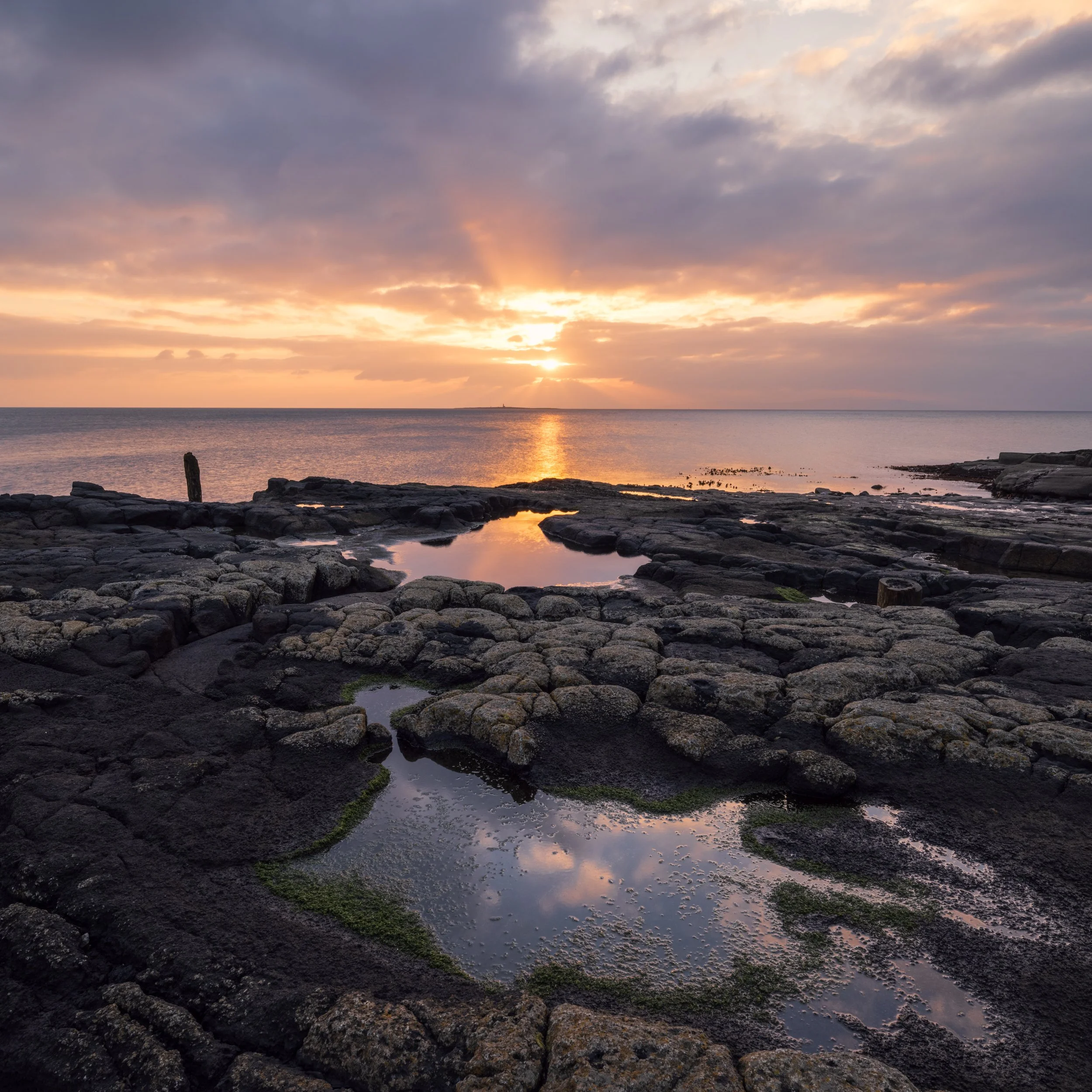 Sunset at Troon Ballast Bank.