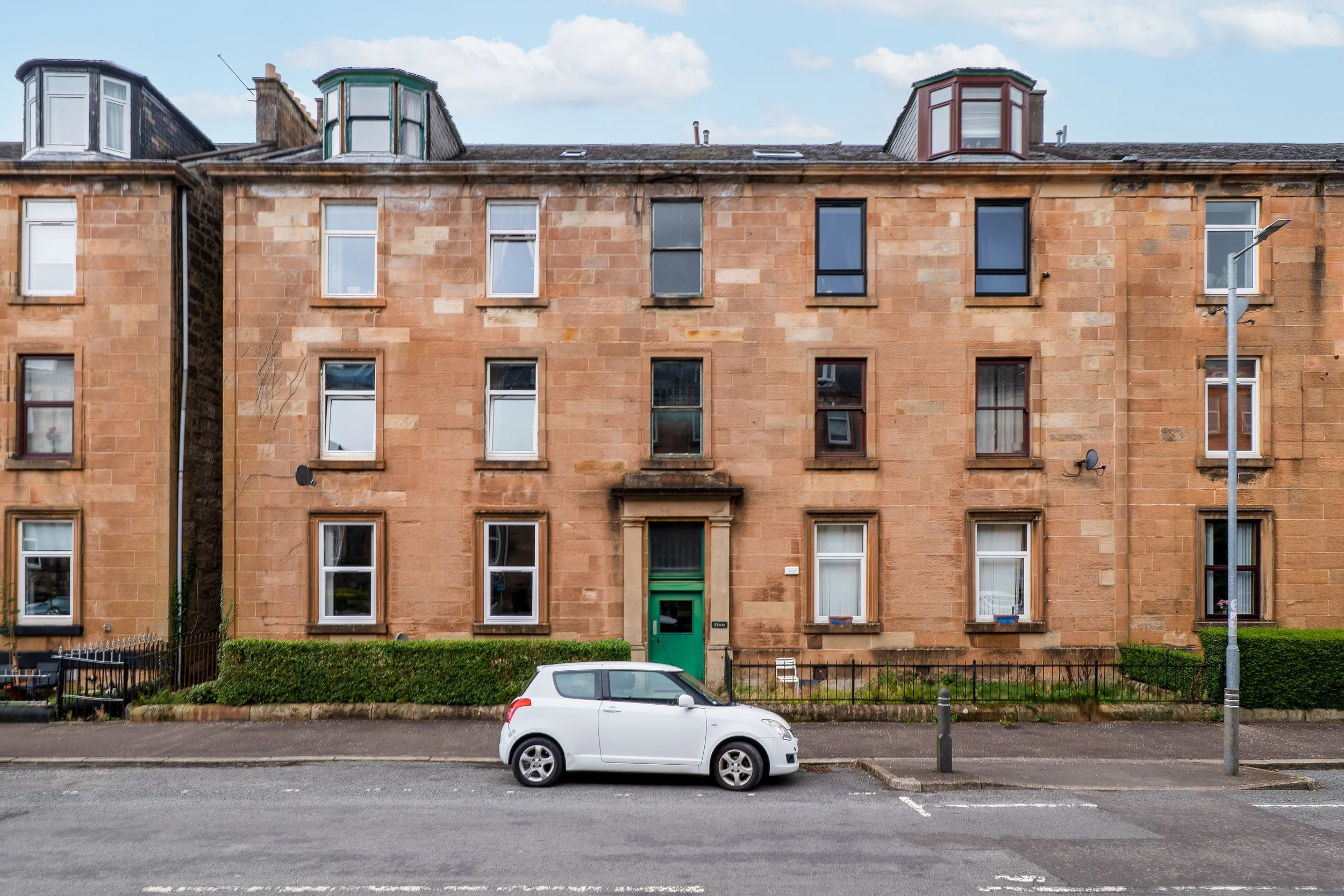 A block of tenement flats in Paisley, Scotland.