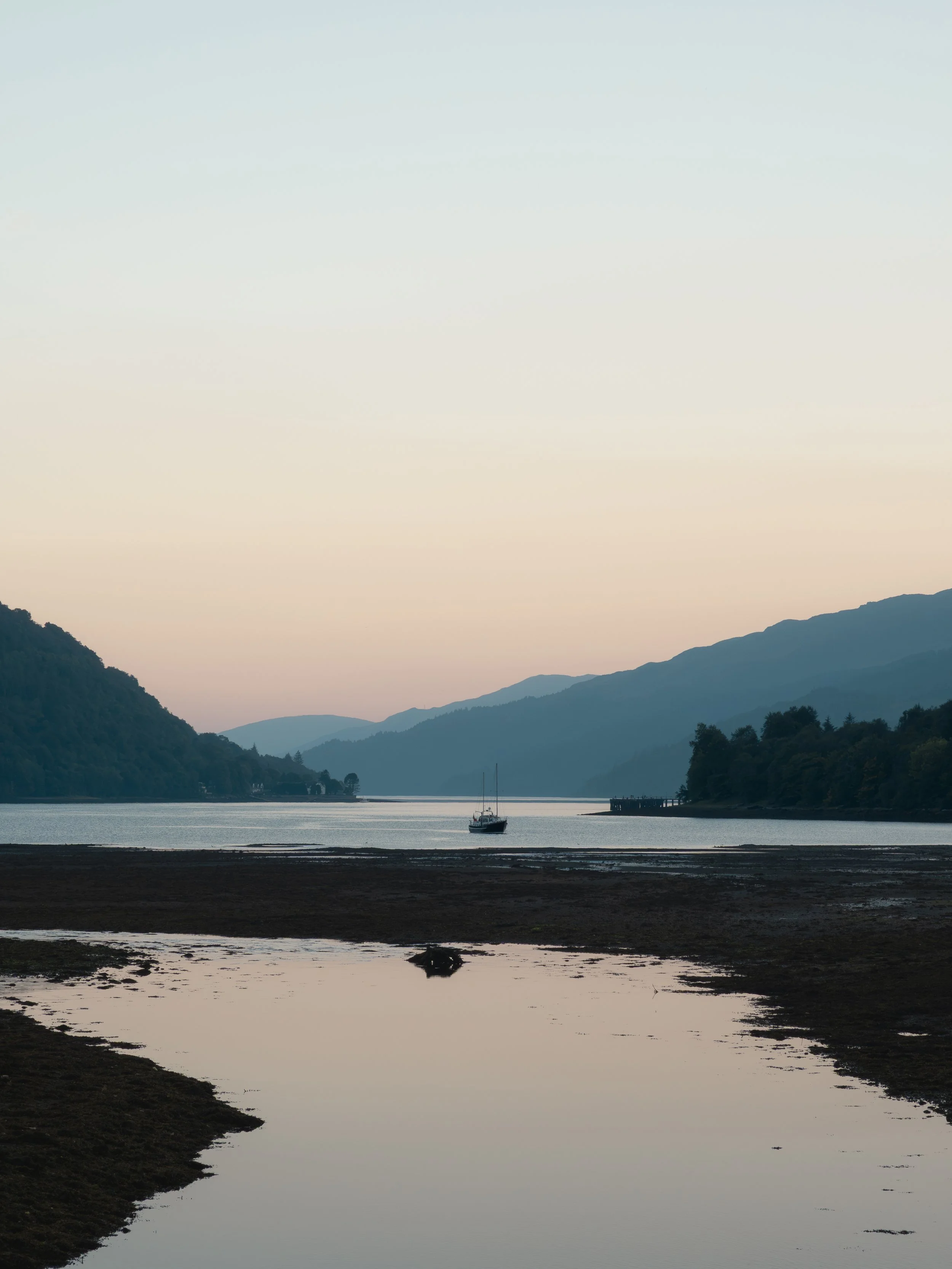 Pastel colours over Loch Long.
