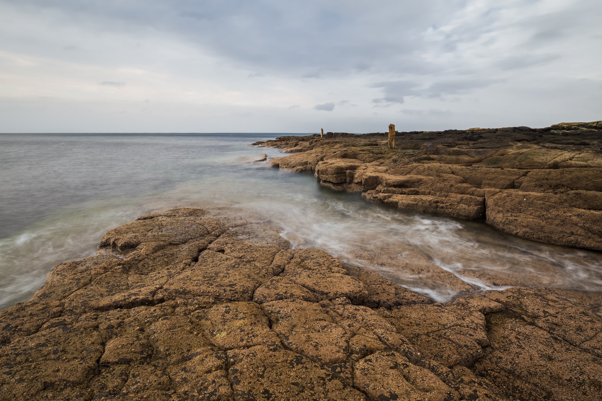 Grey skies over Troon Ballast Bank.