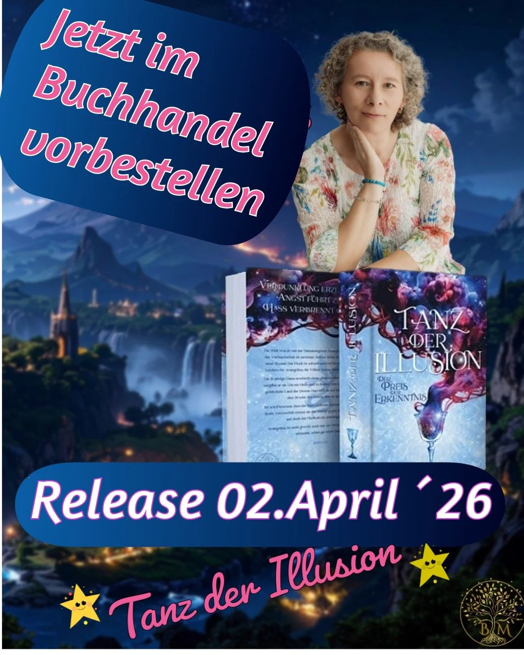 Eigenwerbung
Mein Fantasy-Epos "Tanz der Illusion - Der Preis der Erkenntnis" erscheint am 
02.April 2026. 
🌟Du kannst es jetzt &uuml;berall im Buchhandel vorbestellen🌟. 

❤️Ich bin &uuml;bergl&uuml;cklich, dir endlich mein Deb&uuml;t vor