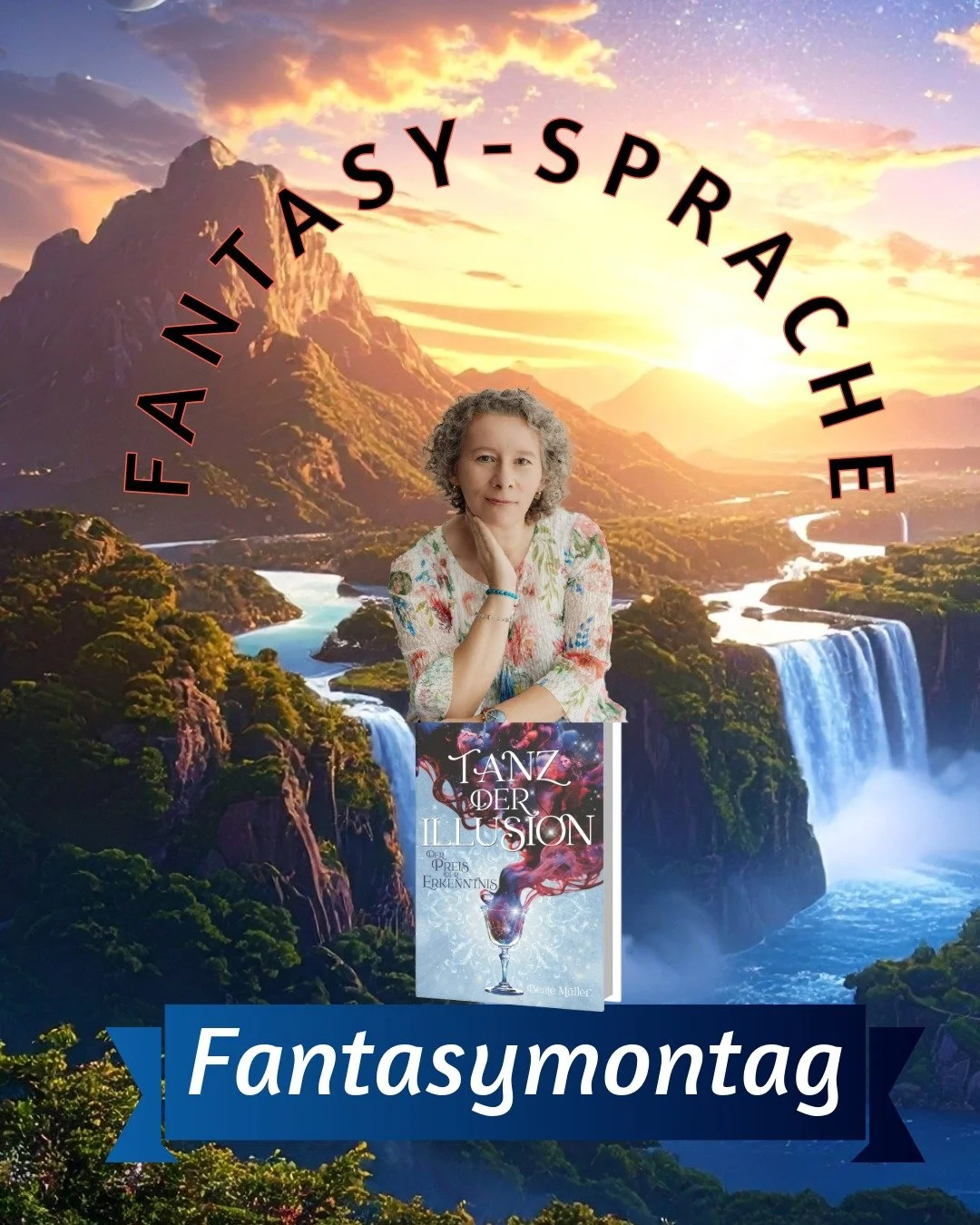 Sprachen in Fantasywelten

Mit dem un&uuml;bertroffenen Tolkien m&ouml;chte ich mich nun wirklich nicht vergleichen, in Fremdsprachen bin ich eine totale Niete. 
🎇Deswegen bleibe ich meist bei meiner Muttersprache Deutsch: der Sprache der Denker und