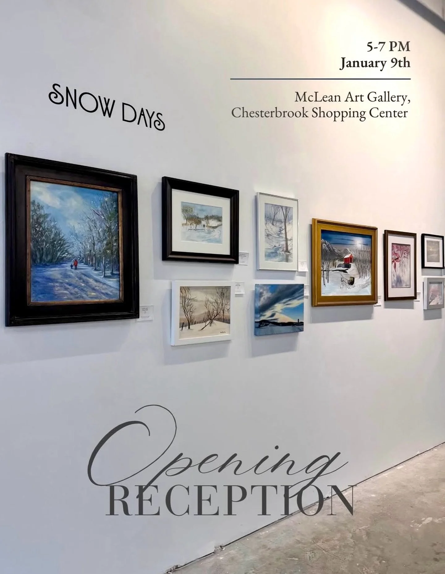 Come join us tonight! I have 4 paintings, work on paper, and notecards. See you there!