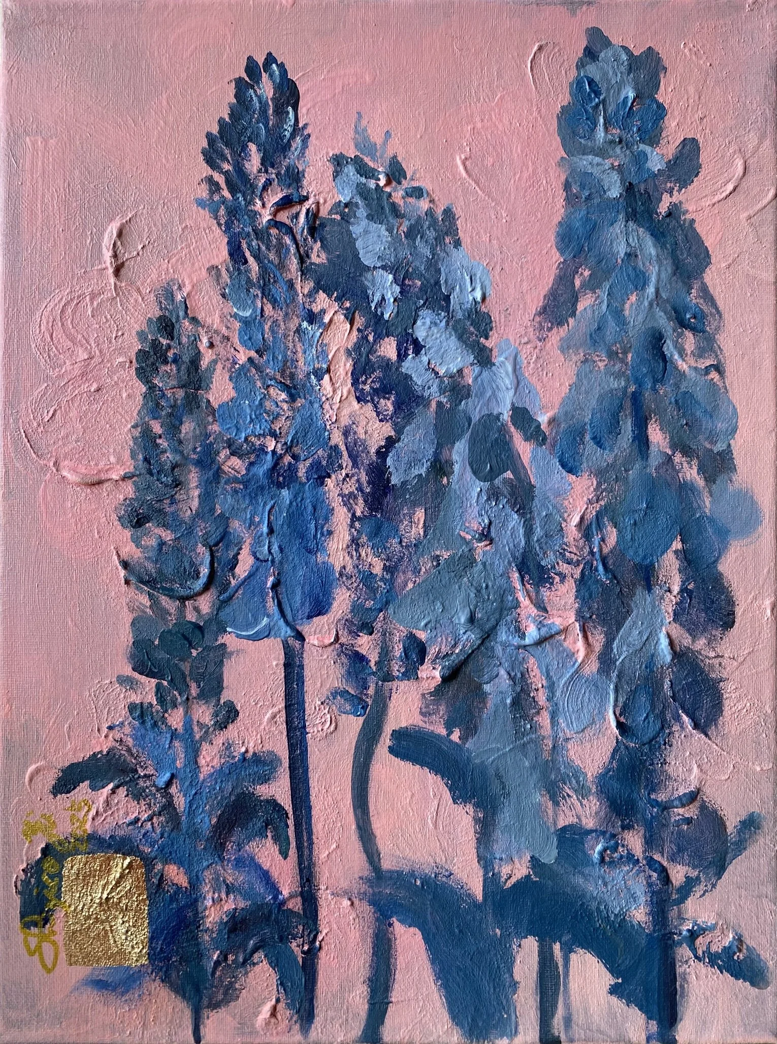 Foxgloves Blue in pink-Summer Bloom Series