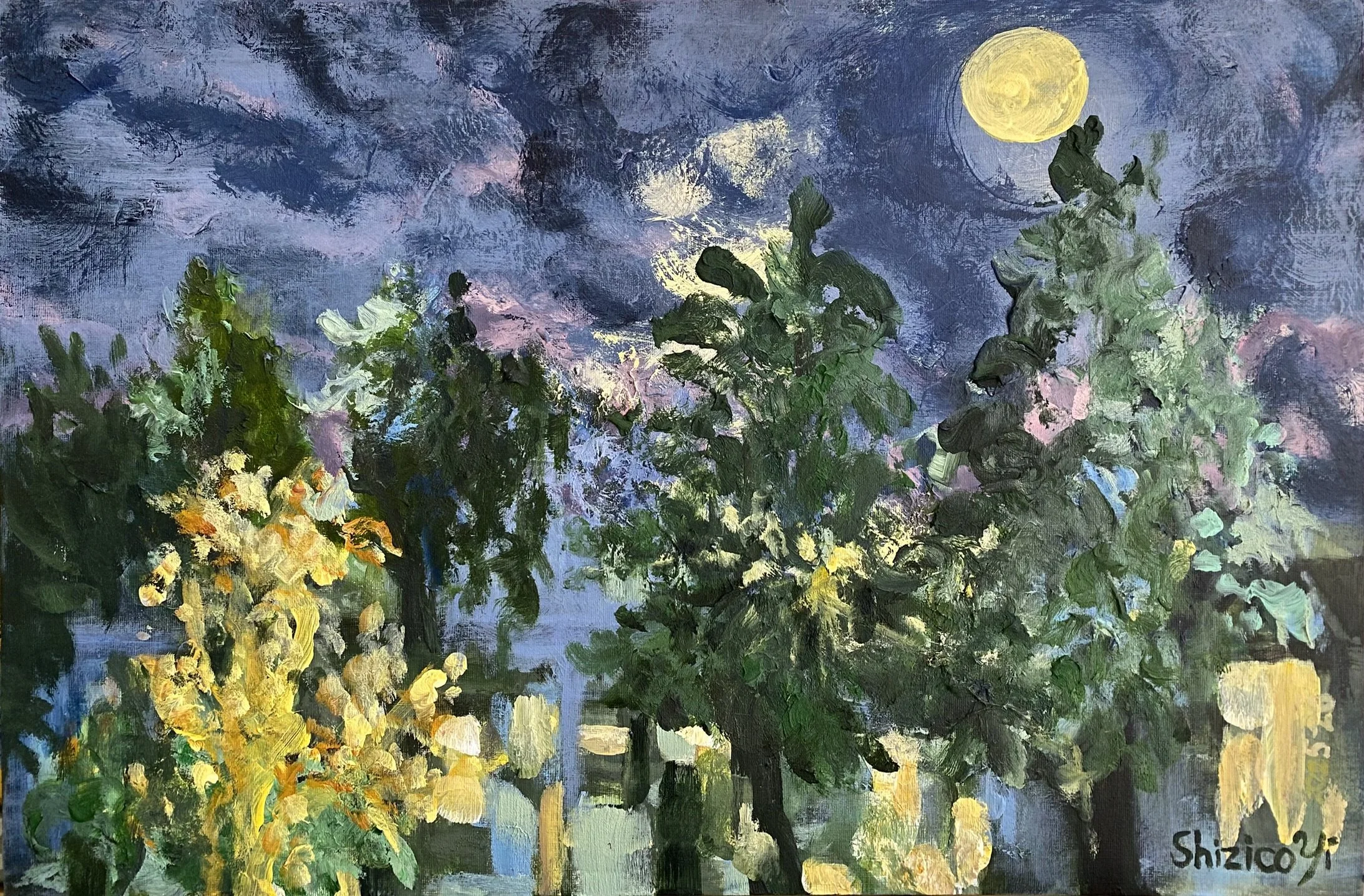 Original-Dusk to Moonlight From the Sunset Song Series-2026- After Van Gogh