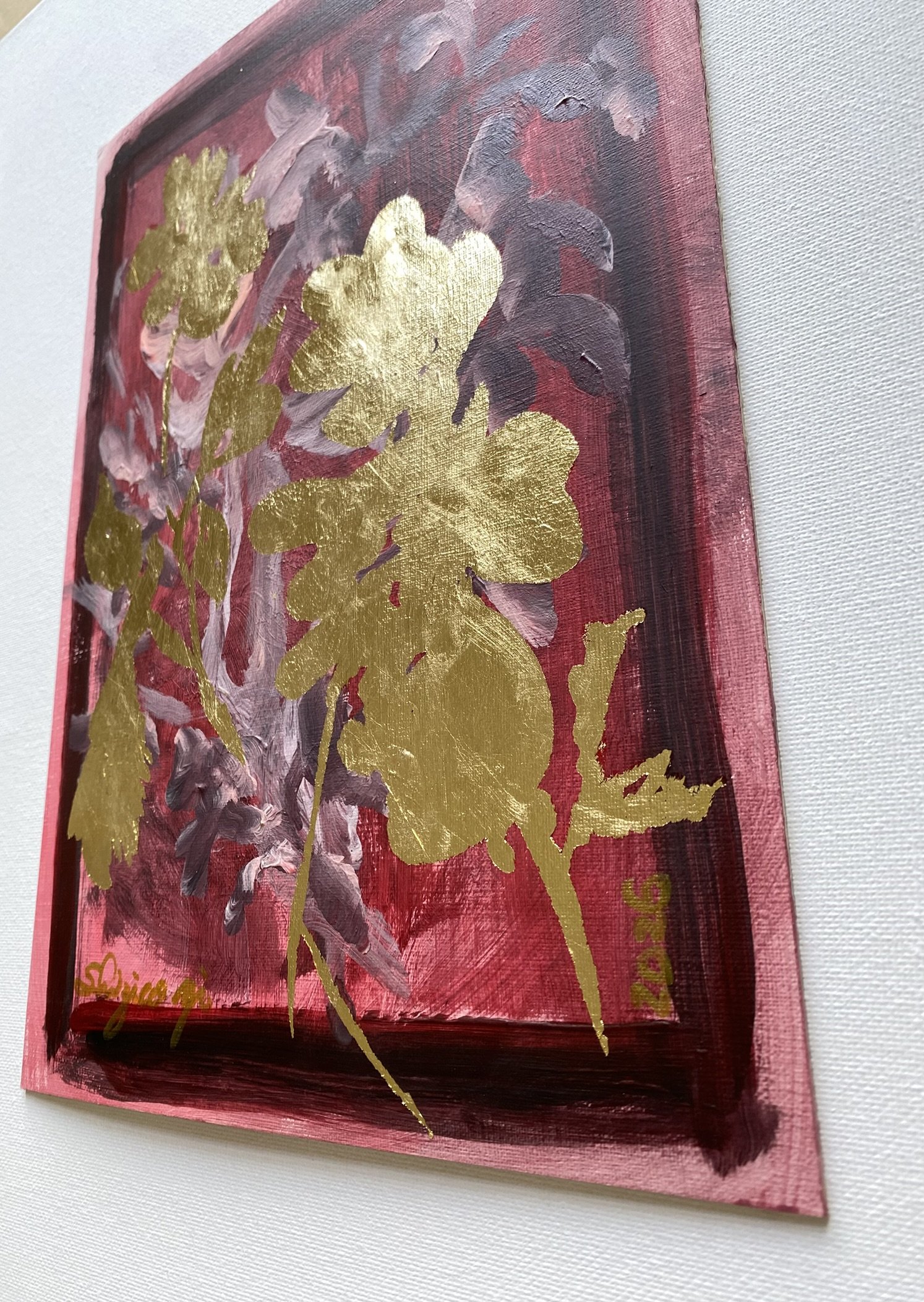 Shizico yi red rose 2026 goldleaf on paper (15).JPEG