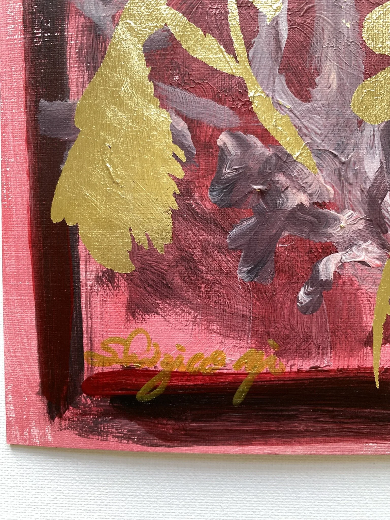 Shizico yi red rose 2026 goldleaf on paper (3).JPEG