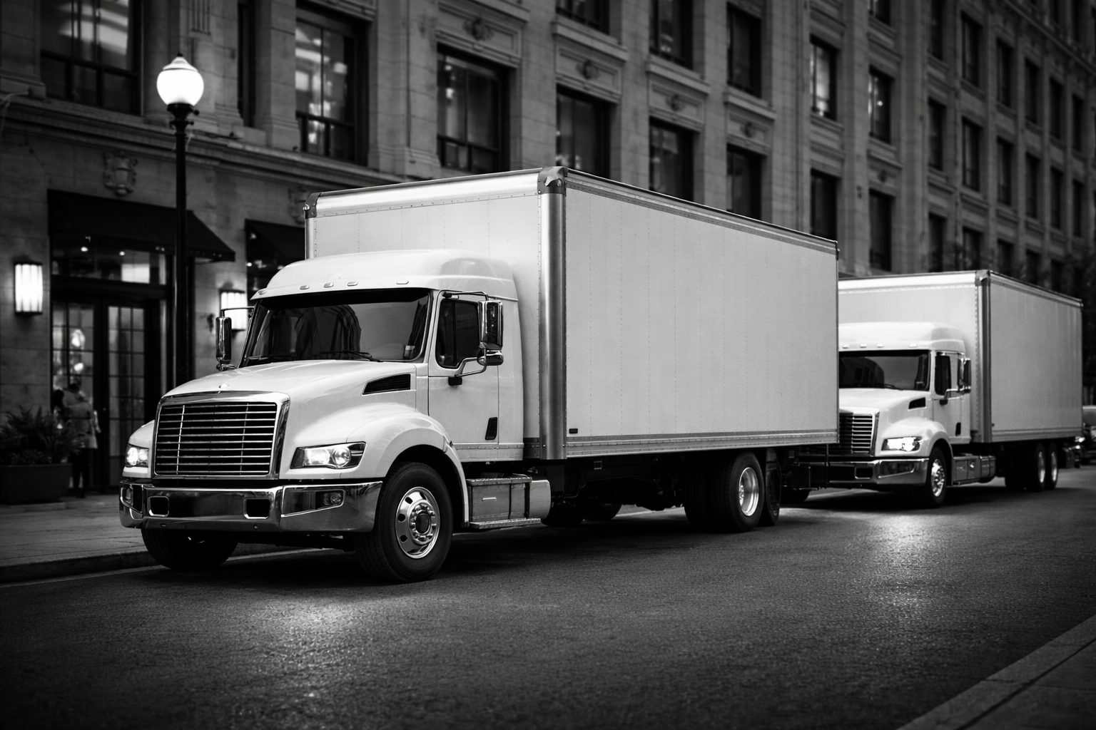 Moving day coordination with professional supervision in a city setting