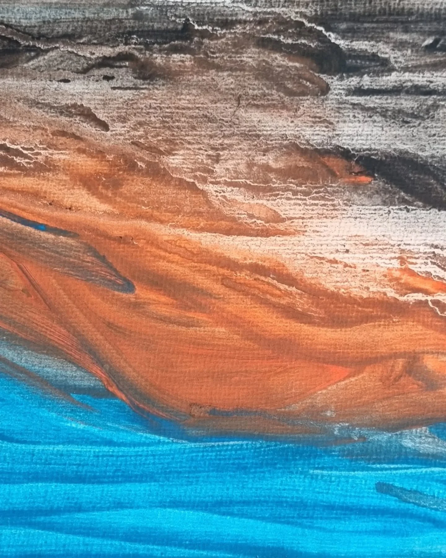 &quot;es gschlargg&quot; ist ein Bild dass in der Psychiatrie entstanden ist. Es widerspiegelt die Dunkelheit im Kopf, den Sonnenuntergang im Herzen und das Wasser als Grund. Es verbindet die Emotionen die in meinem Kopf waren als es mir sehr schlech