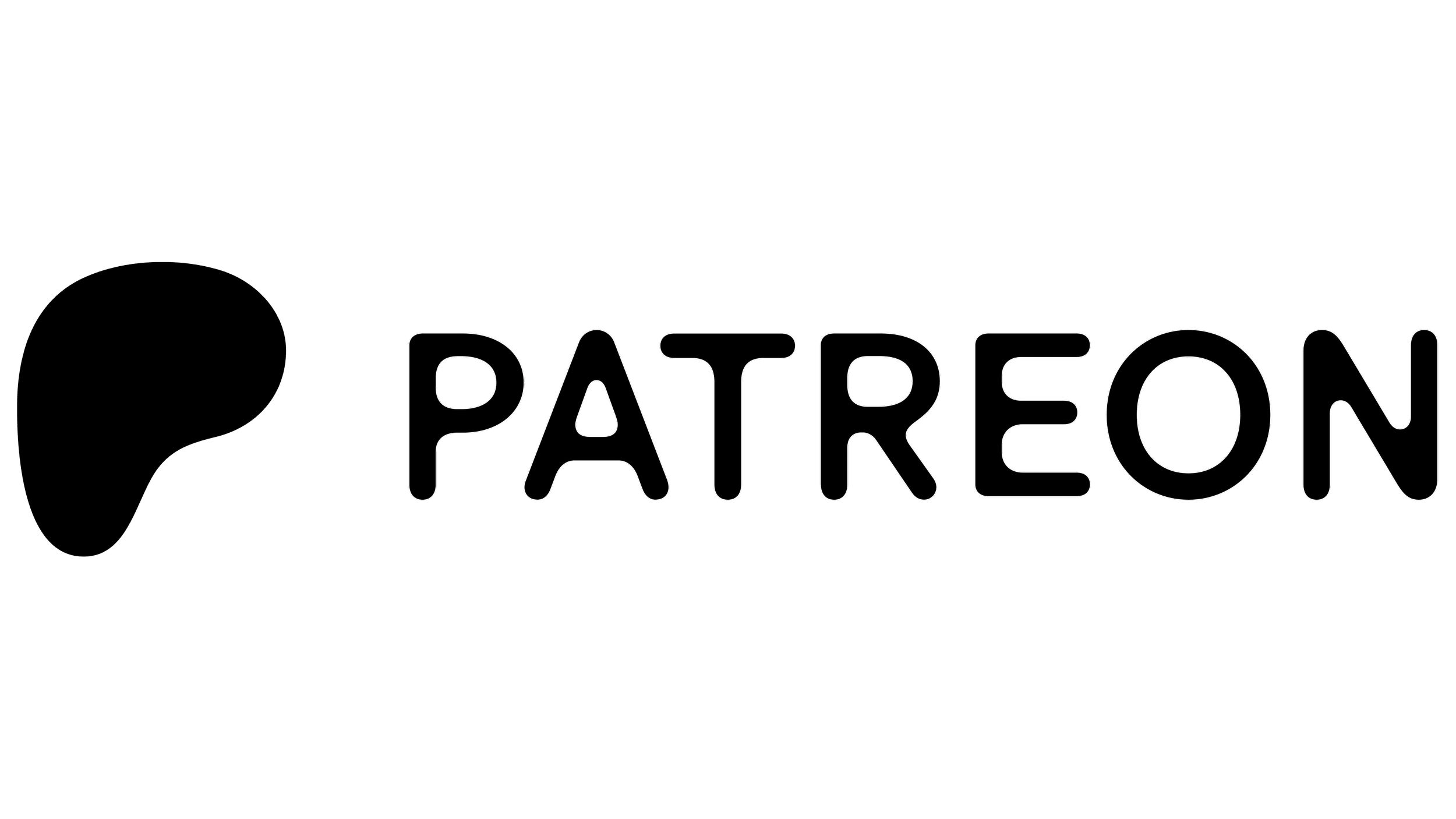 Leuchtendes Neon-Schild mit dem Wort 'Patreon' und einem Fragezeichen