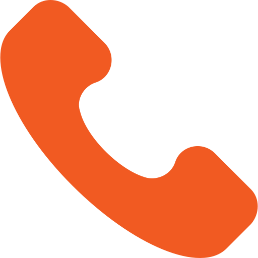 Icon of a red telephone handset.