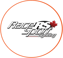 Race Sport Lighting logo with a red maple leaf.