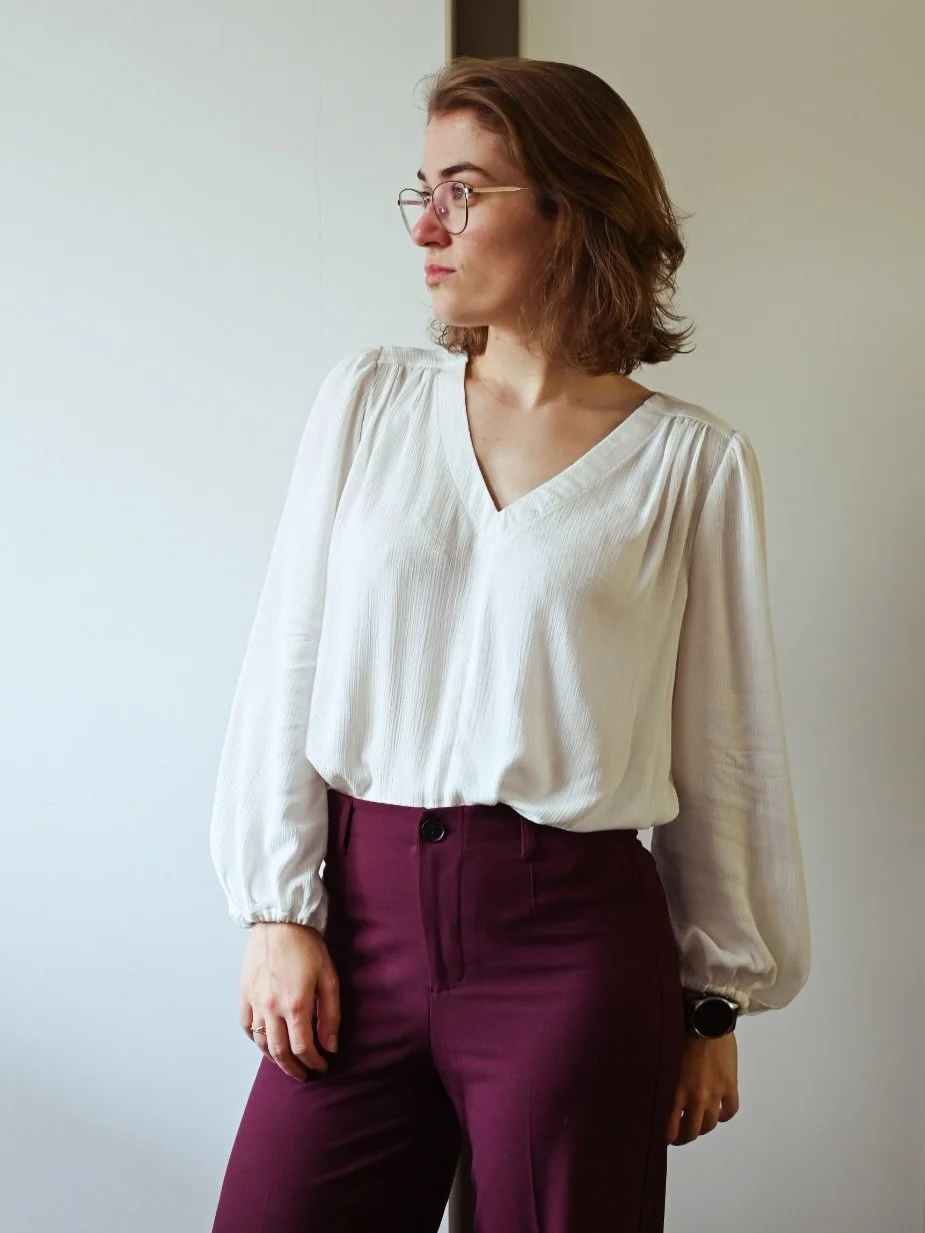 🌫️Nicks Blouse🌫️
&nbsp;
I was missing a white blouse with long sleeves in my wardrobe and had just the pattern to fill that gap. Enter Nicks Blouse number 4! The perfect pattern for a perfect blouse ✨

This one was made with a viscose crepe. I love
