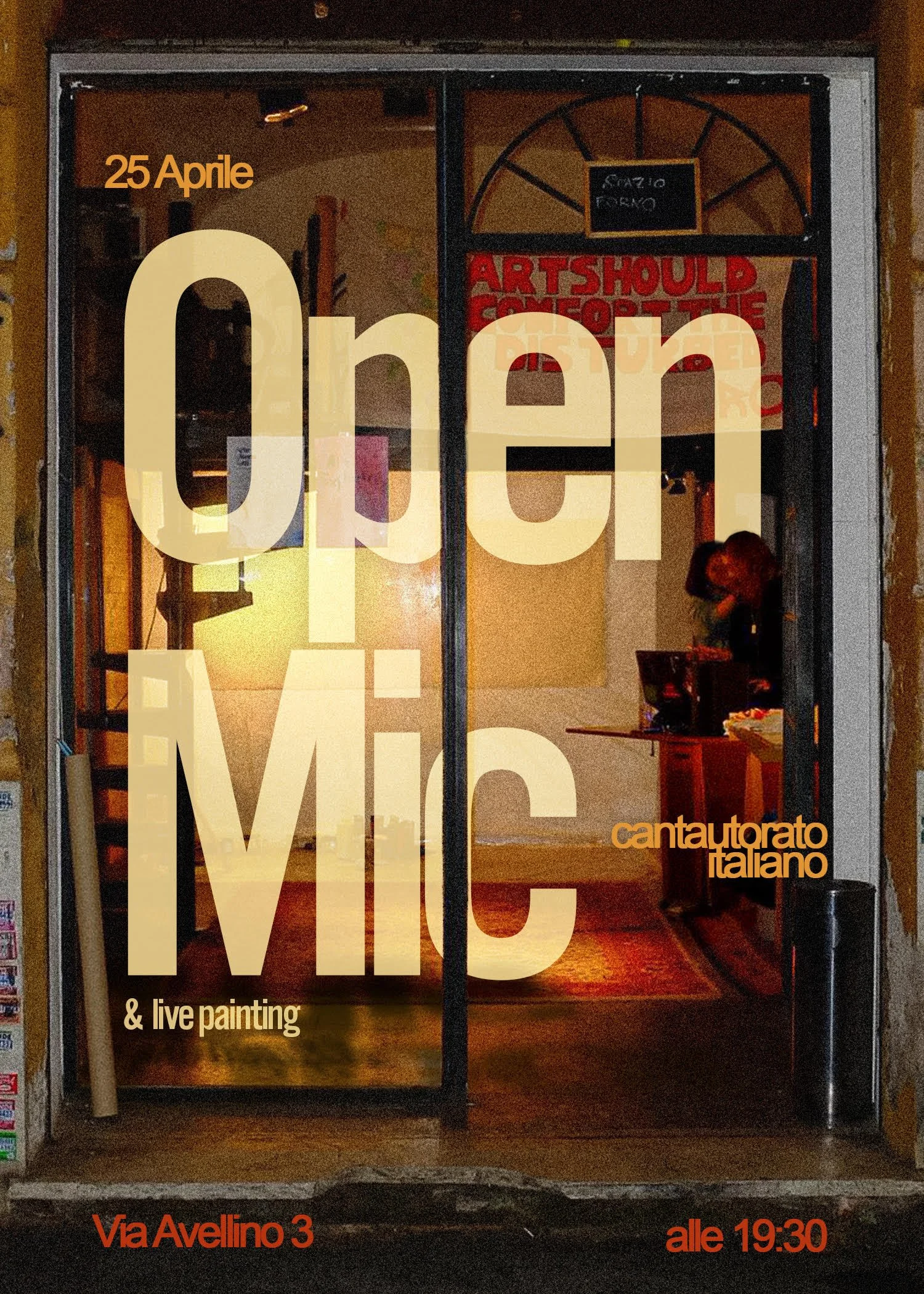 25 Aprile a studio: open mic cantautorato italiano + live painting