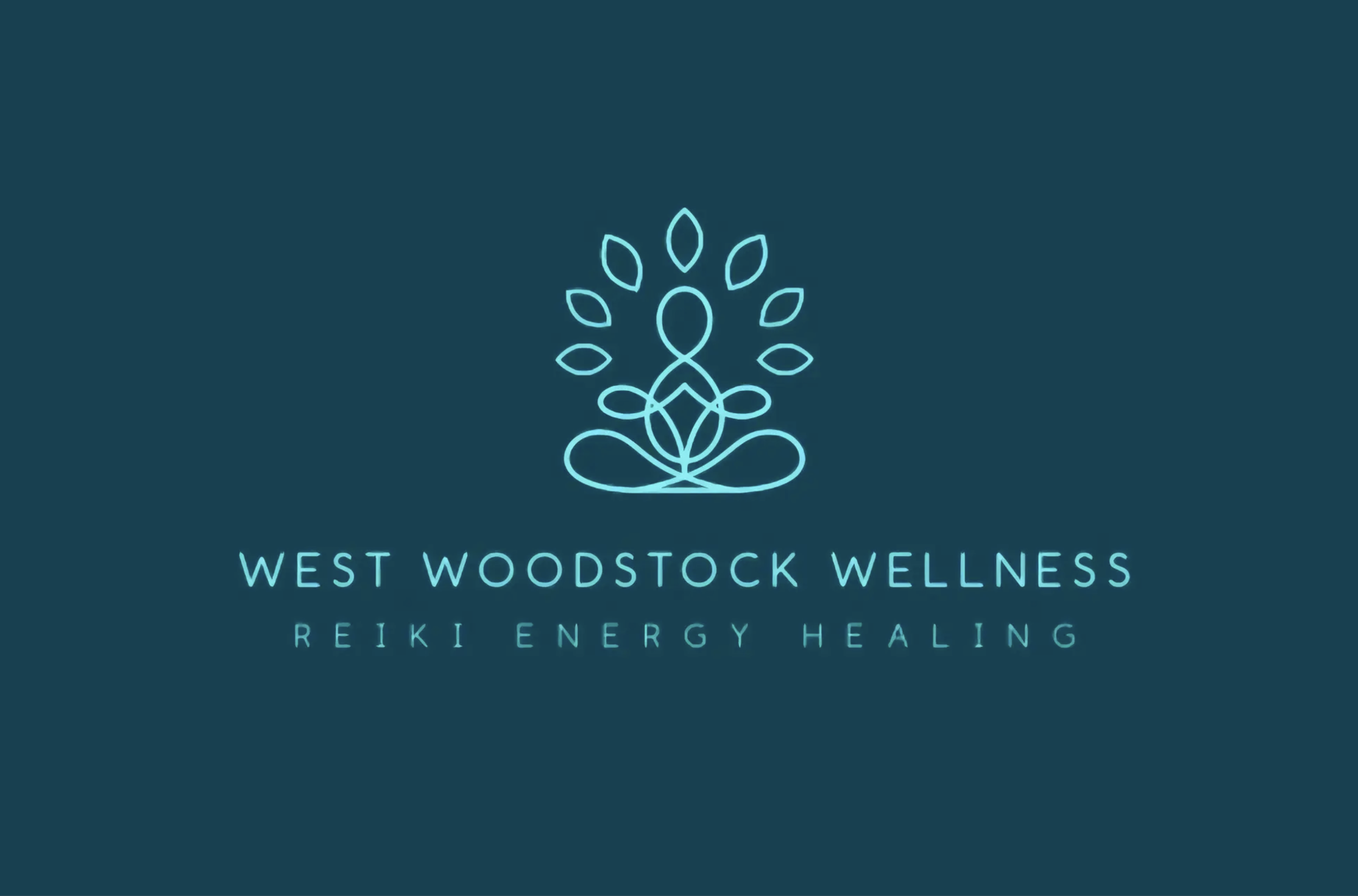 Logo for West Woodstock Wellness with a stylized lotus flower and the text "Reiki Energy Healing".