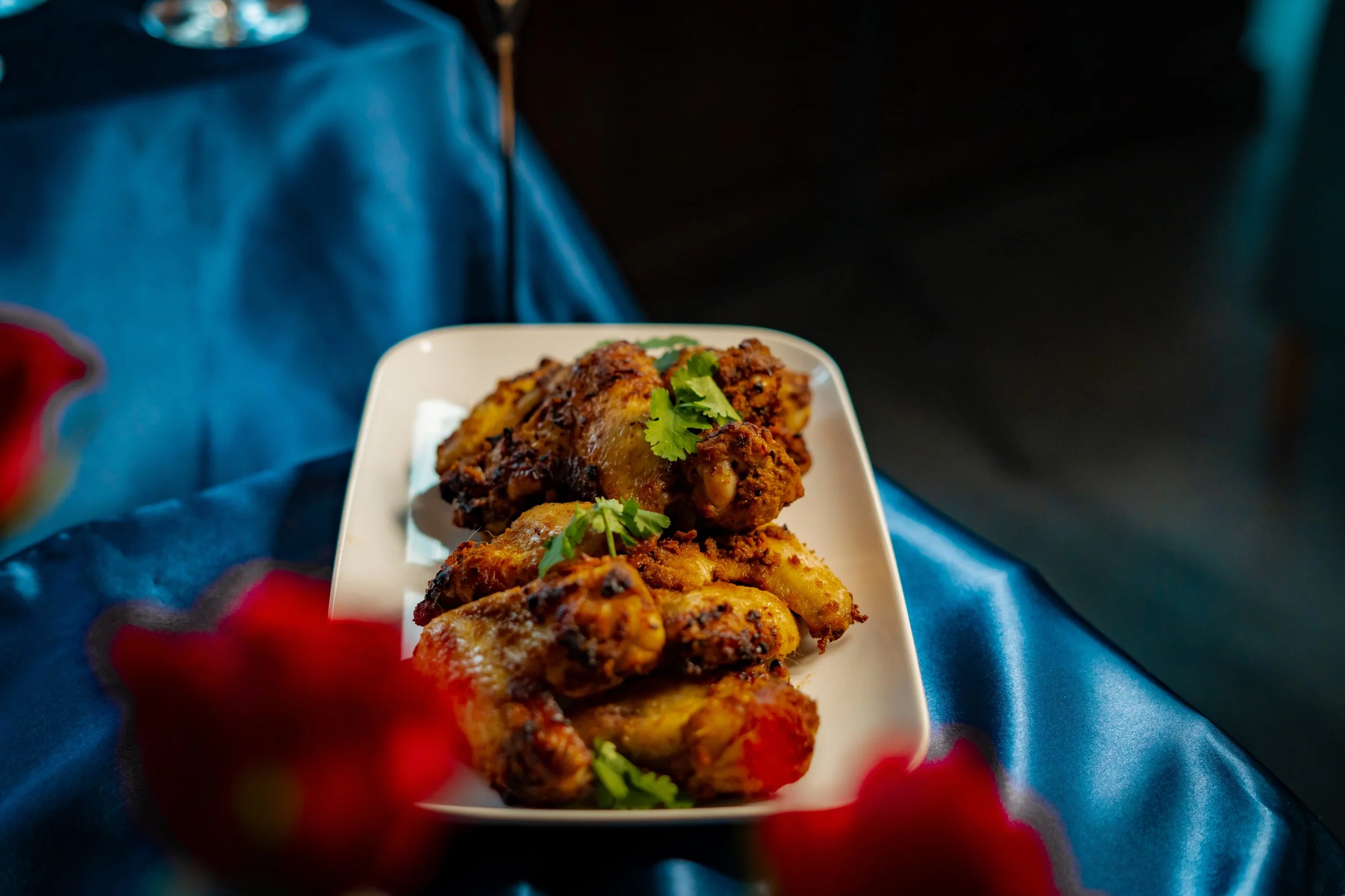 close up of chicken wings 