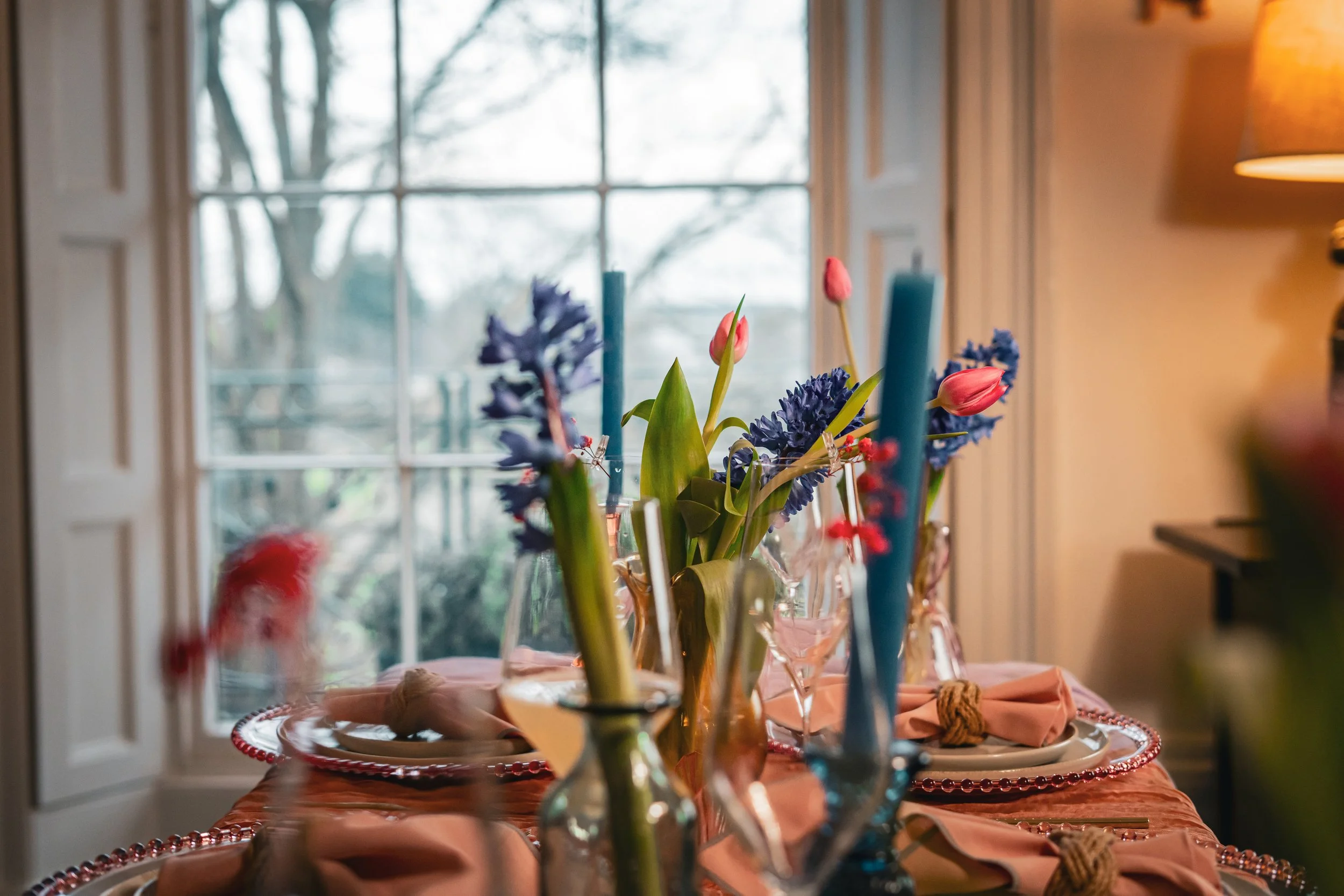floral arrangement on table
