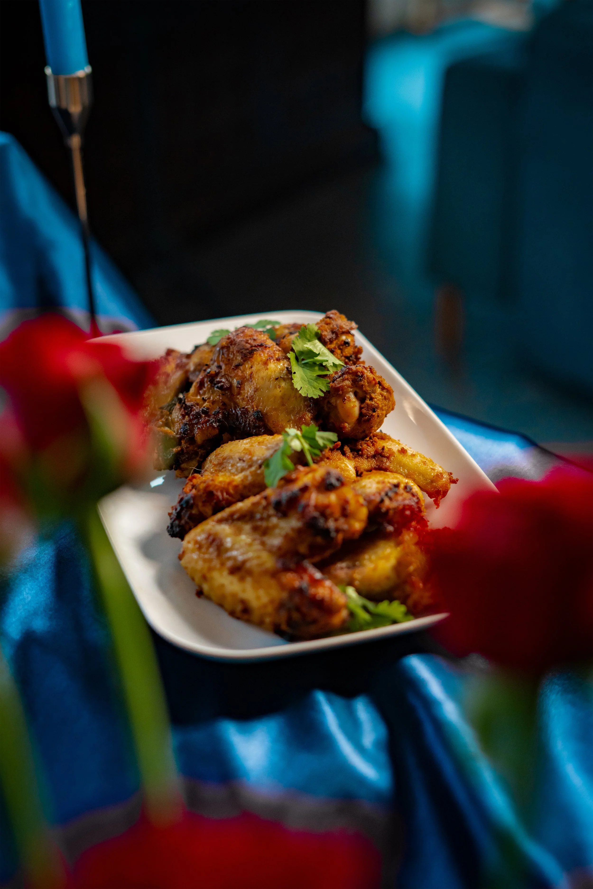 close up of chicken wings