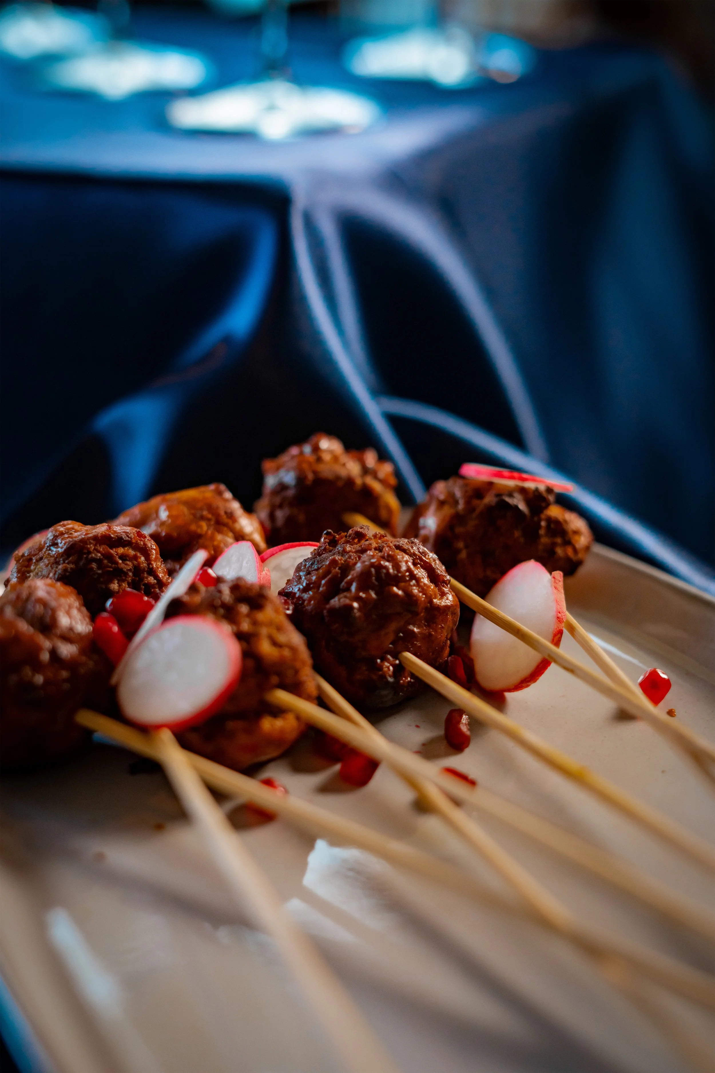 close up of chicken lollipop sticks