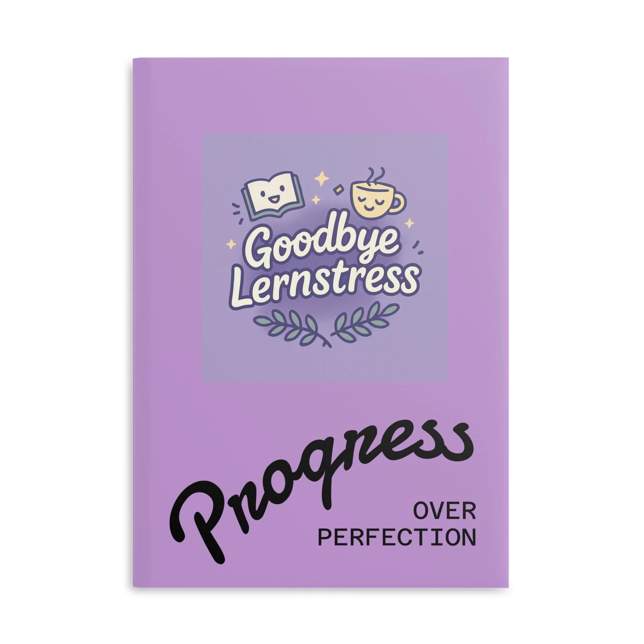 Goodbye Lernstress – Progress over Perfection Notizbuch für entspanntes Lernen