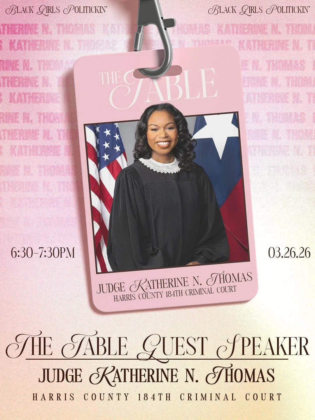 Welcome to The Table, @JudgeKatherineThomas.

&ldquo;Too young.&rdquo;
&ldquo;Not ready.&rdquo;
&ldquo;You haven&rsquo;t paid your due.&rdquo;

As Black women, we&rsquo;ve heard it all. All 5,000 reasons why it&rsquo;s not quite our turn. Couple thos