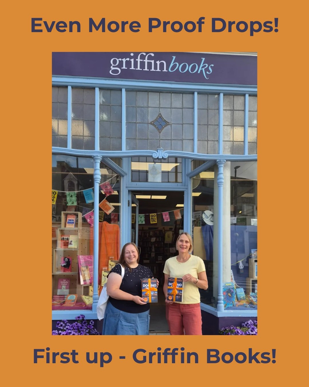Third day of proof drops and today I was in Penarth and Cardiff, two locations that feature heavily in The Domino Man!

First, I met Mel and team at @griffinbooksuk in Penarth, then I met Lily at @bookspacecardiff!

(Lily has a much better picture of