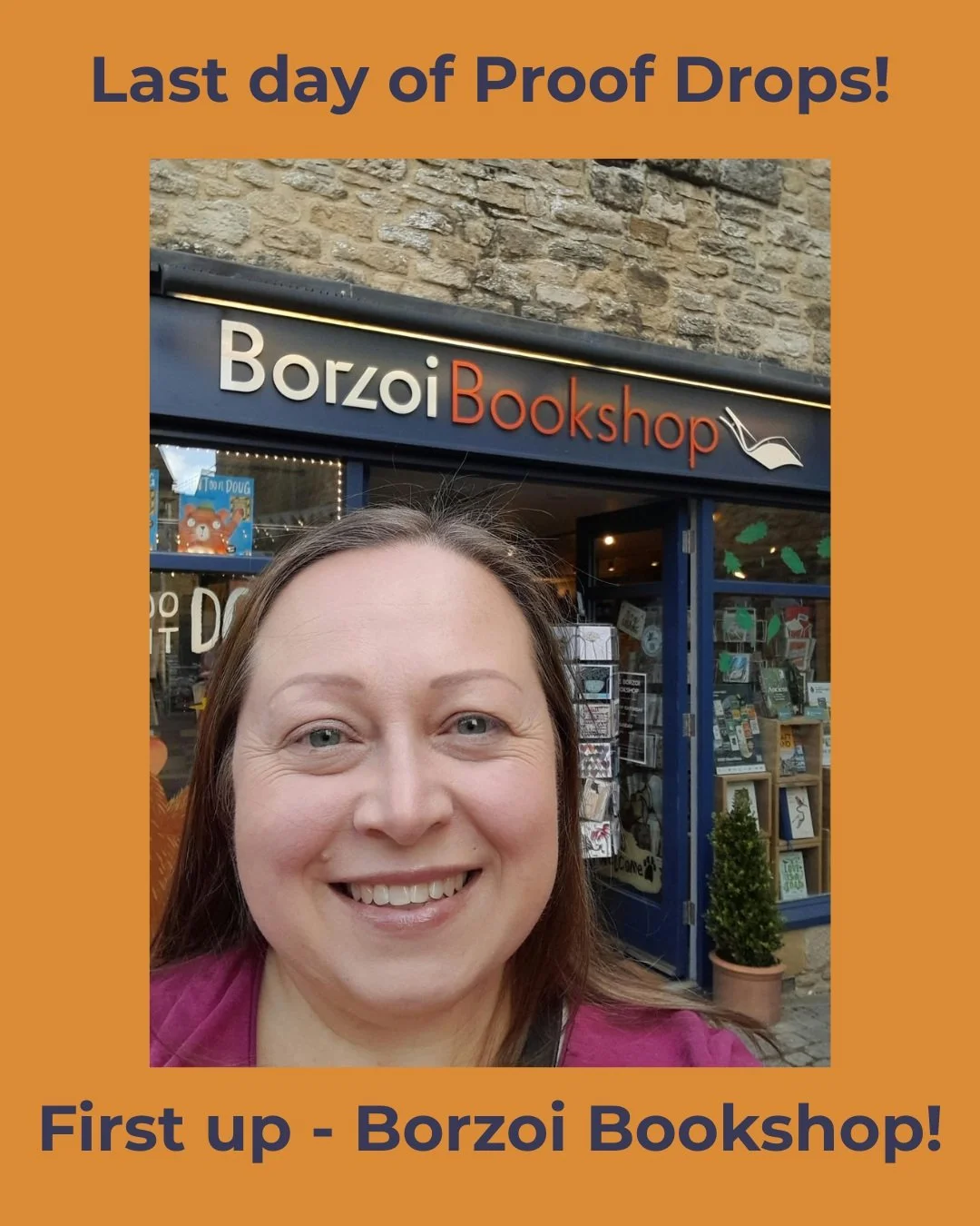 It was the last day of in-person proof drops today and I ended with two great ones!

First, I met with Clare at @borzoibookshop in Stow-on-the-Wold...

...and then I met Cath at @cotswoldbookroom in Wotton-under-Edge. 

Thank you both for chatting wi