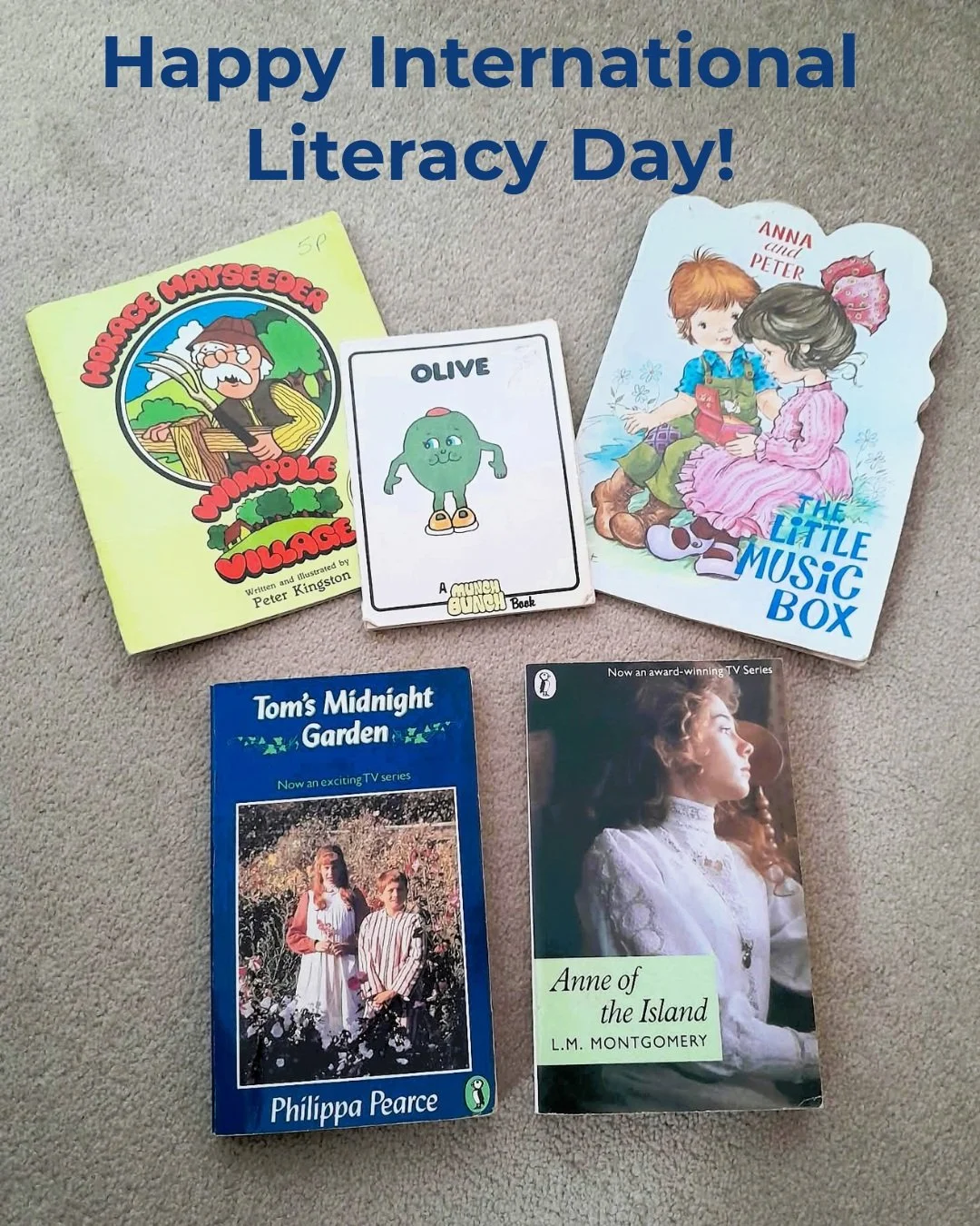 On International Literacy Day, I've taken inspiration from @astockhamauthor's post to show a few books from my childhood. 

I'll be honest, I don't remember reading most of these (although I'm still a huge fan of Chip 'n' Dale Rescue Rangers!) but I 