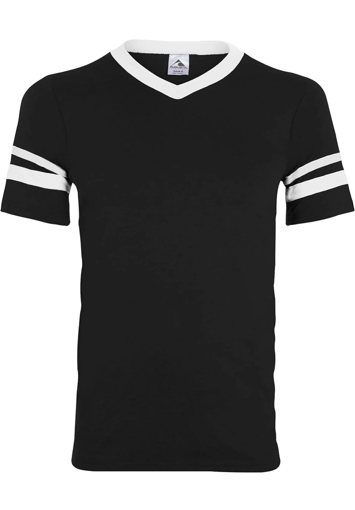 2 Stripe Sleeve black with white stripe jersey shirt
