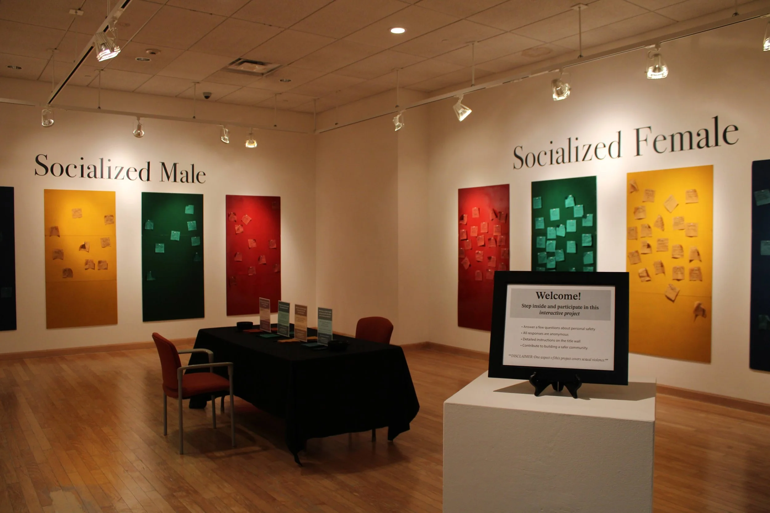Interactive exhibition at Carlson Library University Art Gallery, Clarion PA
