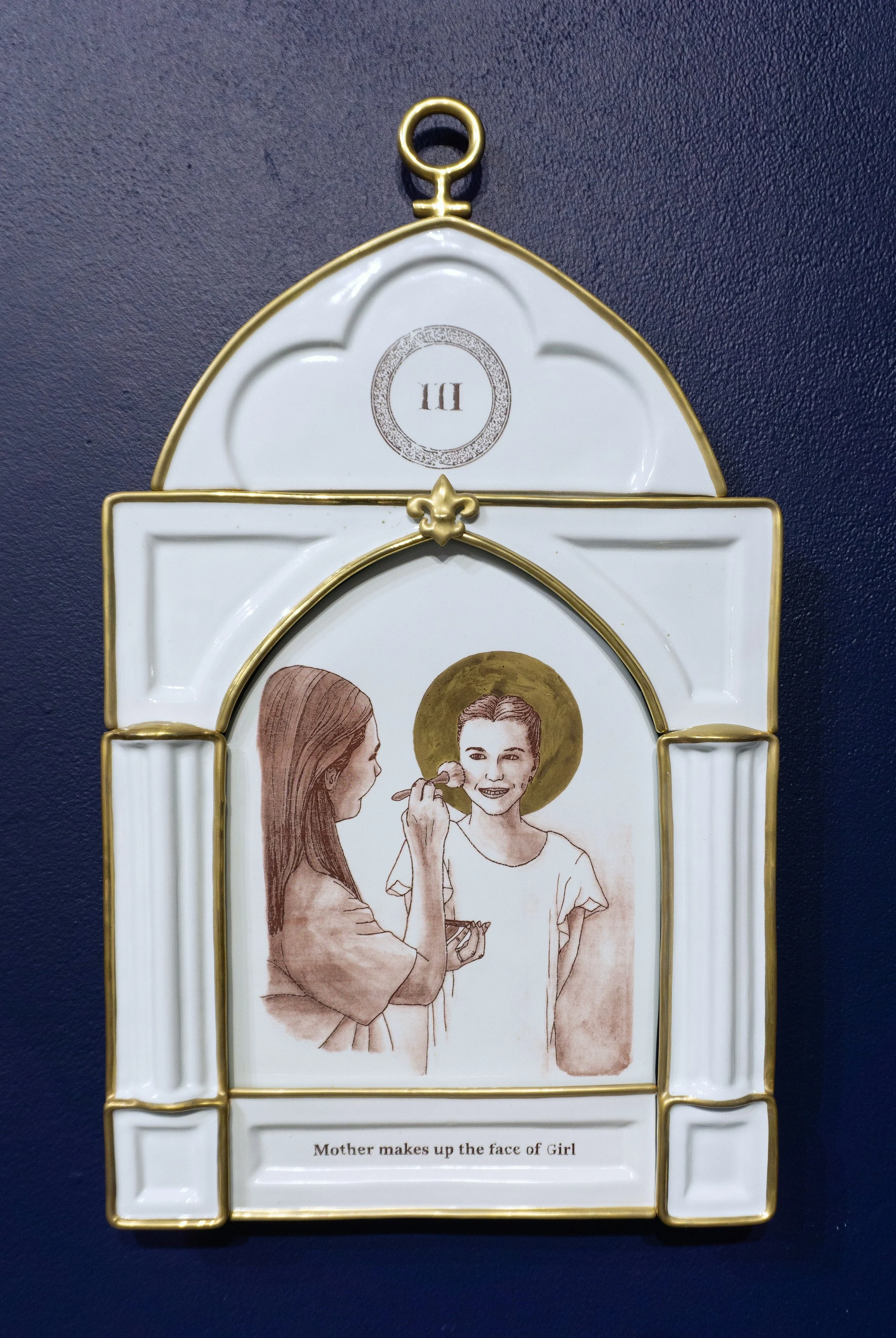 3. Mother makes up the face of Girl