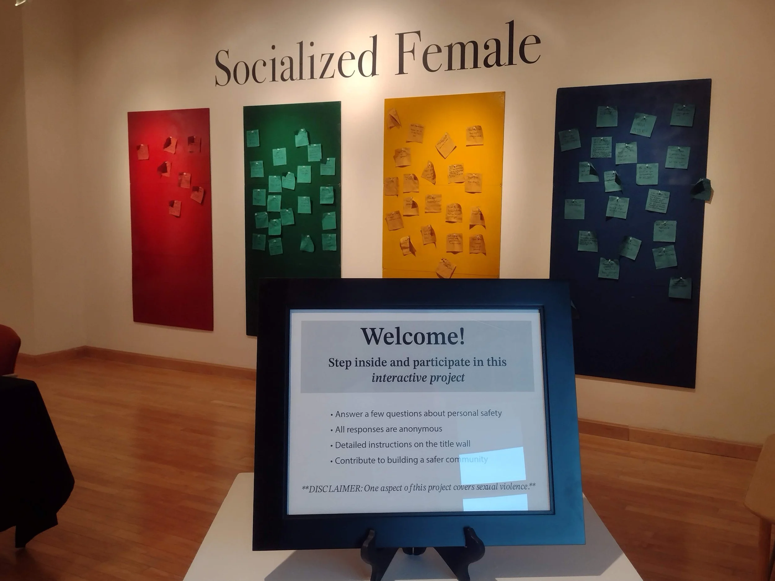 Interactive exhibition at Carlson Library University Art Gallery, Clarion PA
