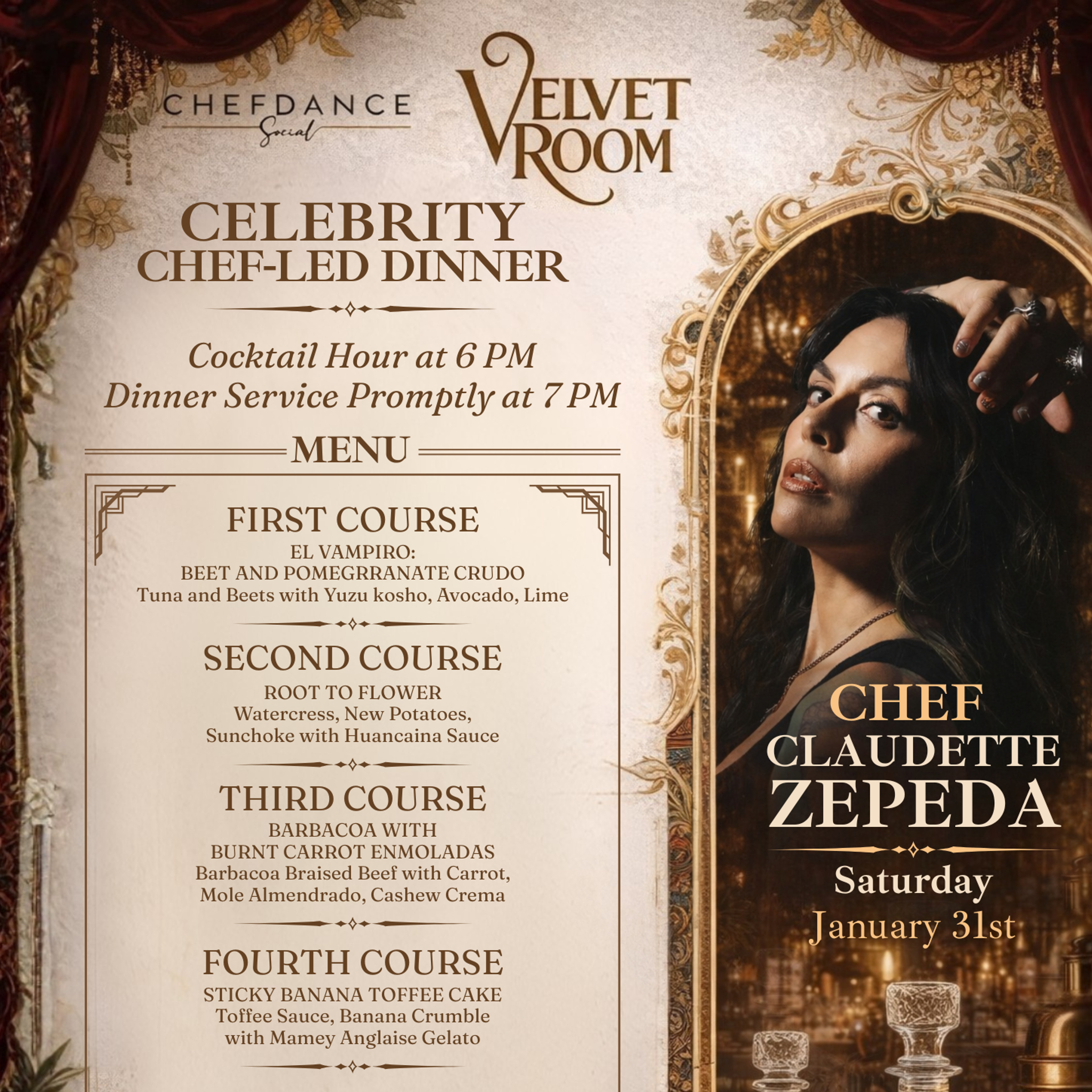 Velvet Room x ChefDance - Chef Claudette Zepeda