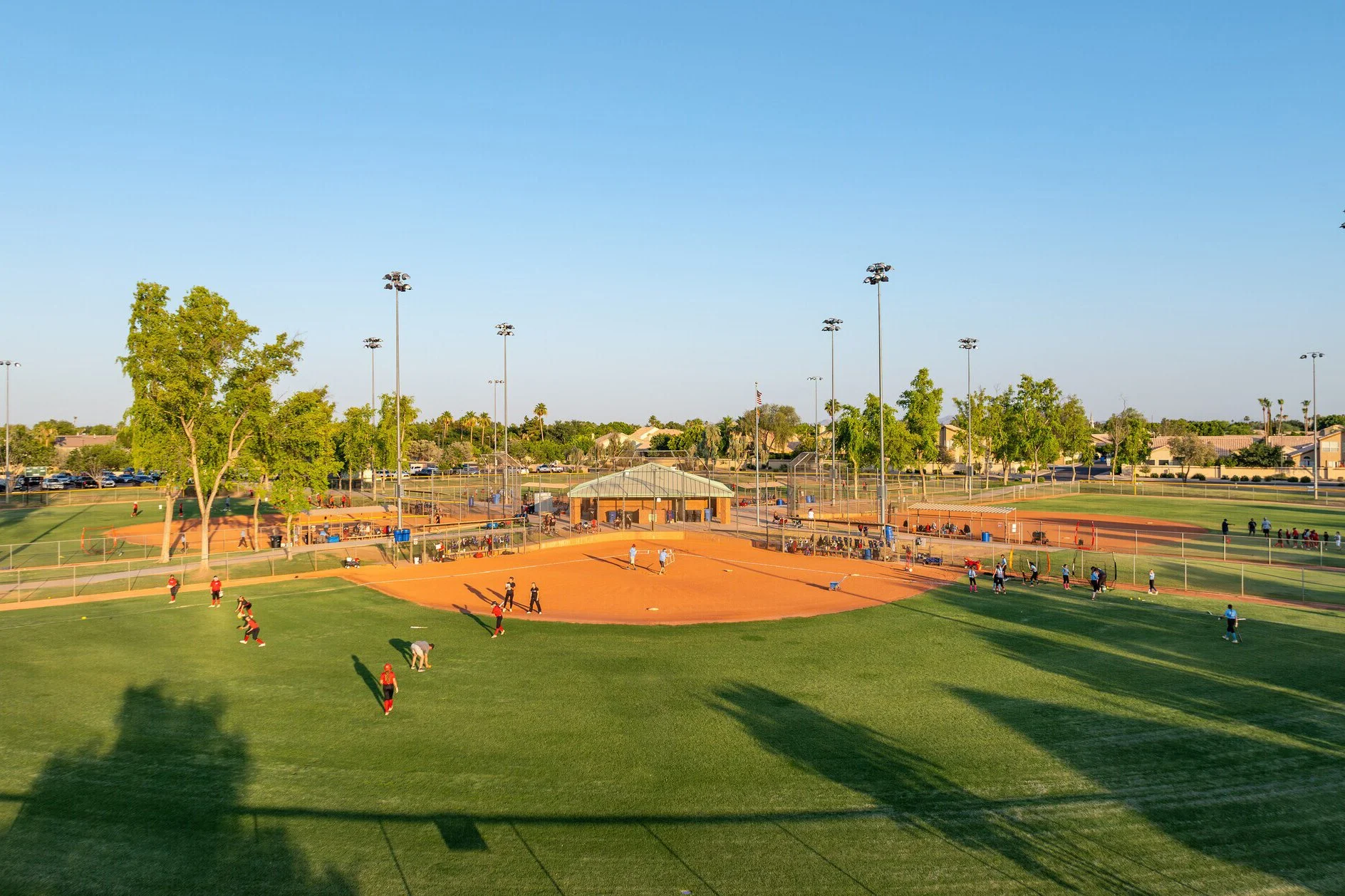 A baseball field in Gilbert, Arizona