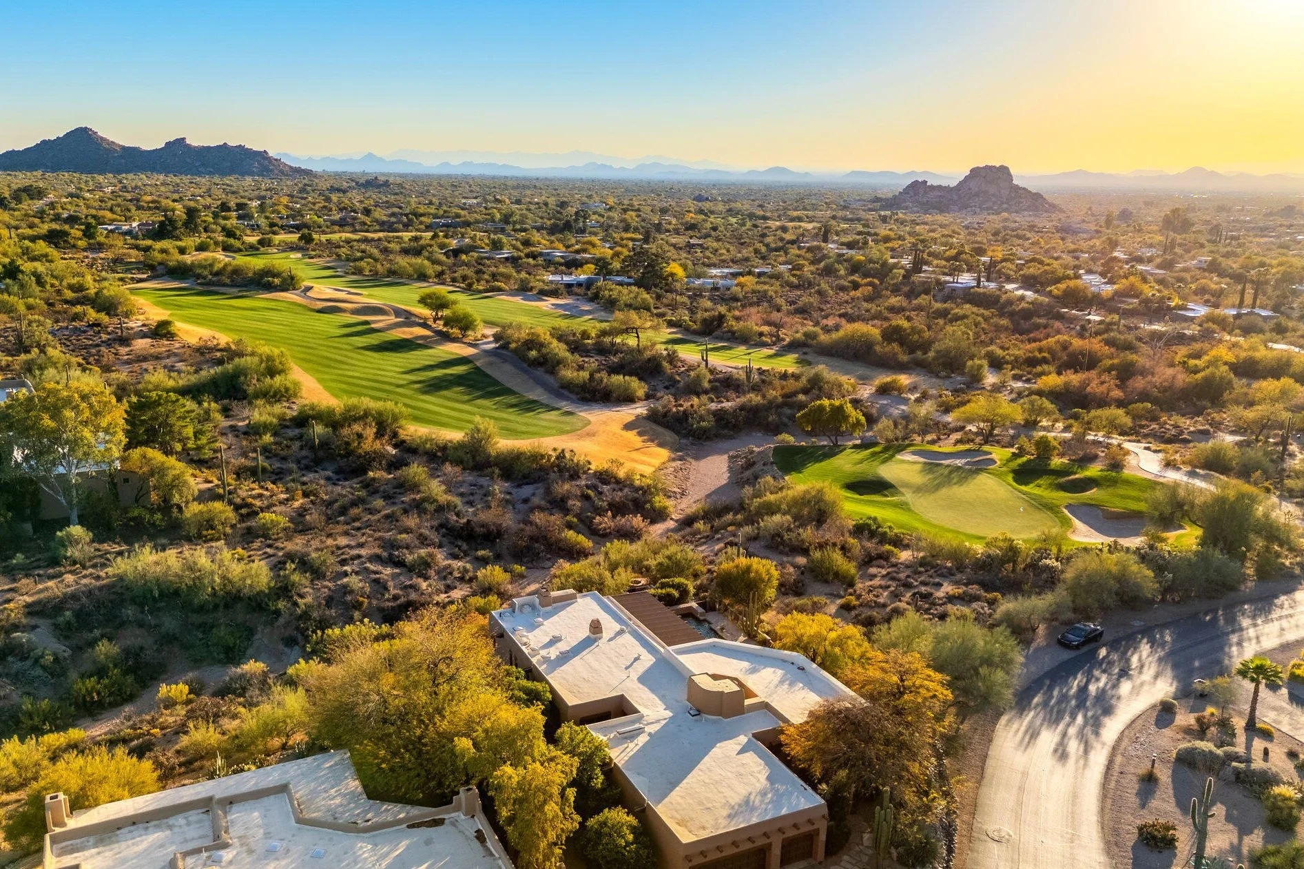 An aerial shot of The Boulders, showcasing the low population density.