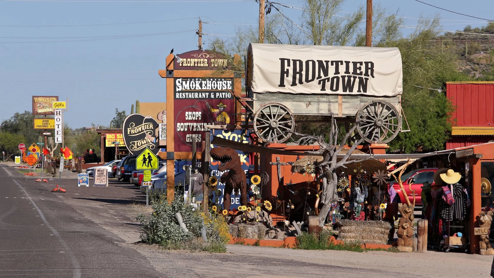 Frontier Town, a tourist spot, in Cave Creek, Arizona